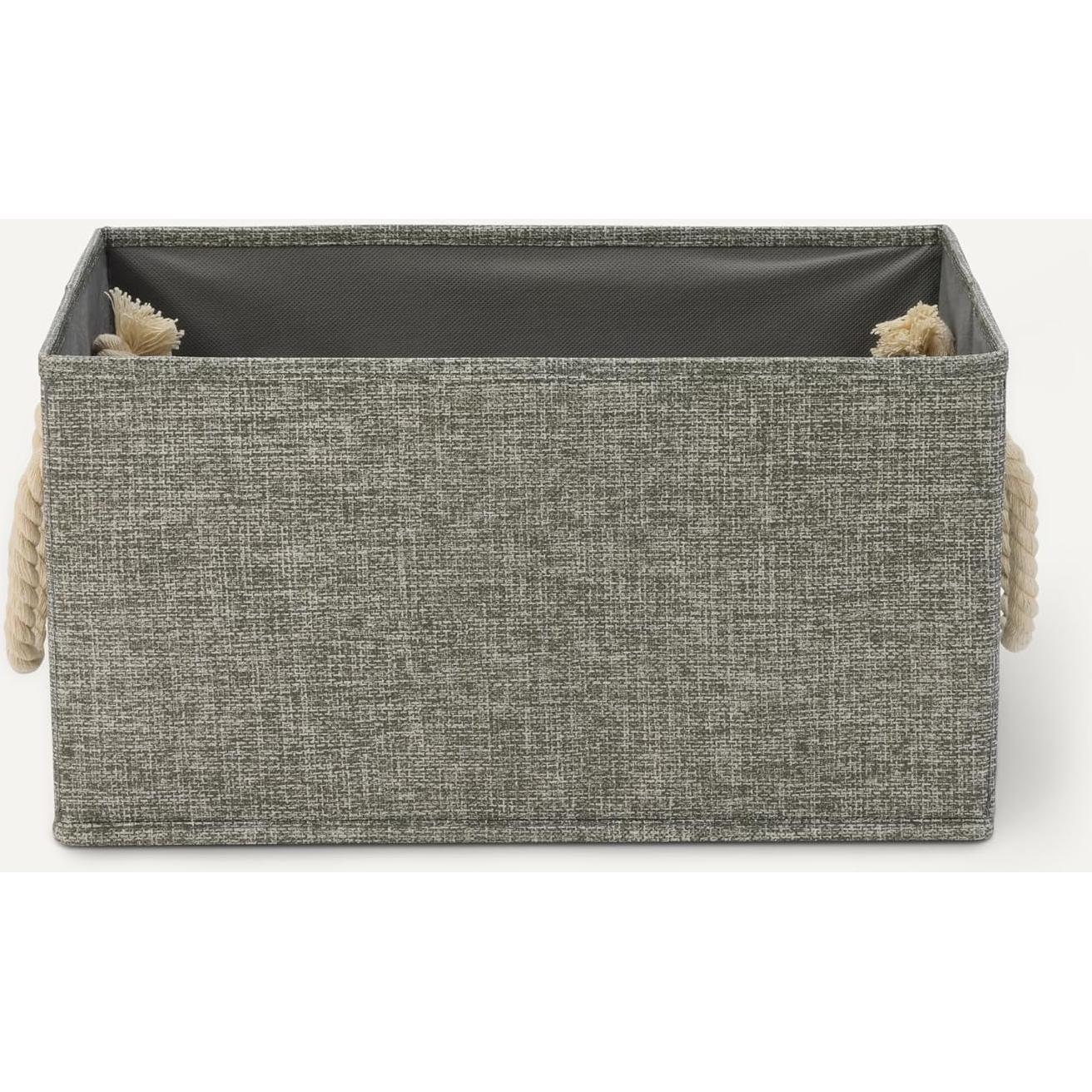 Cajas de Almacenamiento Plegables Amazon Basics 3 Pzas Carbón