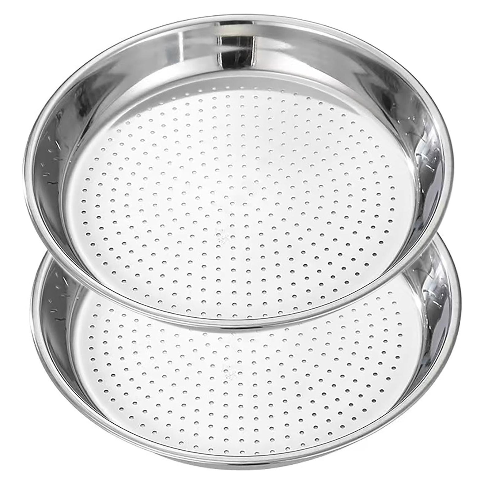 Plato de Vapor Acero Inoxidable 30 cm 2 Pcs Cocina
