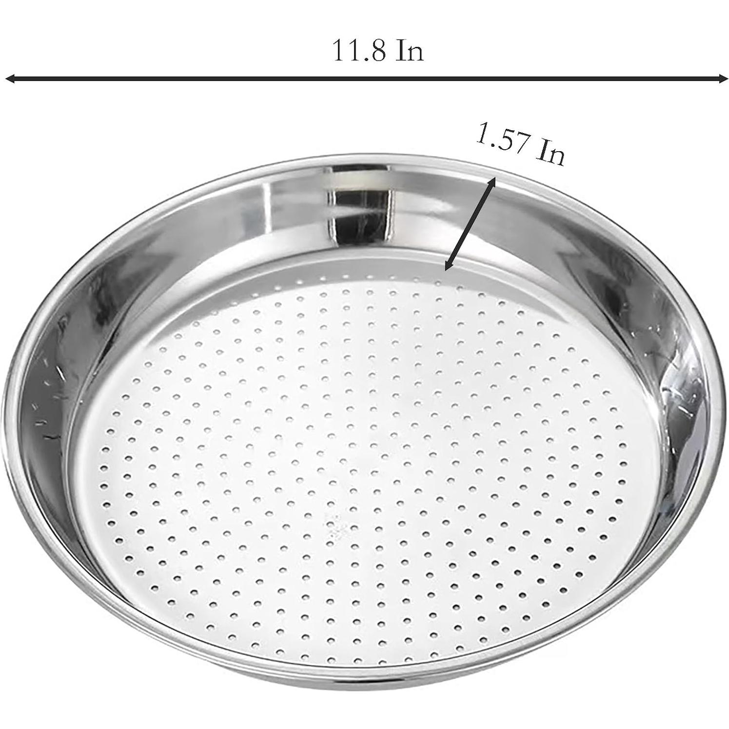 Plato de Vapor Acero Inoxidable 30 cm 2 Pcs Cocina