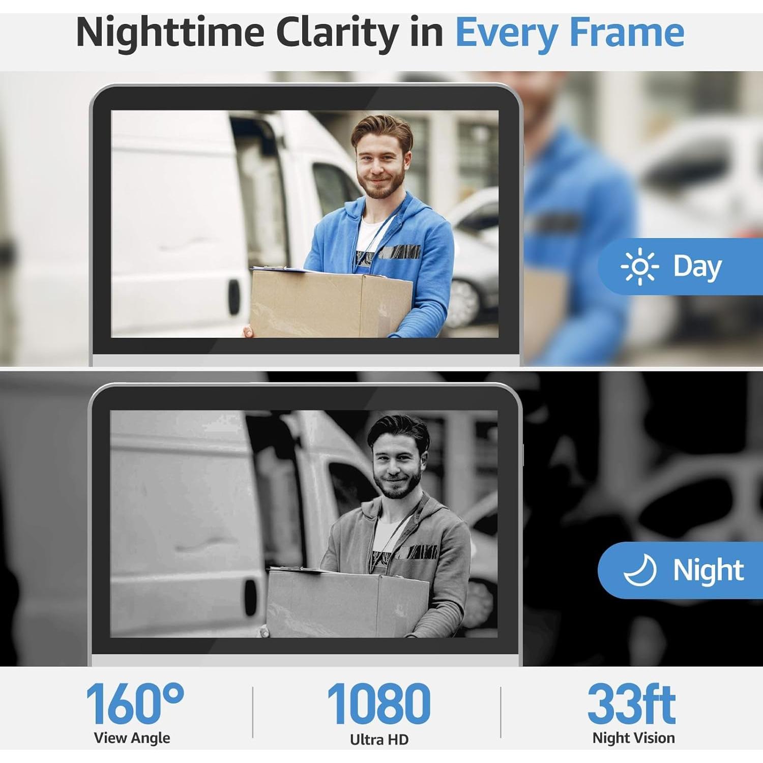 Timbre de Video Inalámbrico WISDOM VIEW 1080P Pantalla 7"