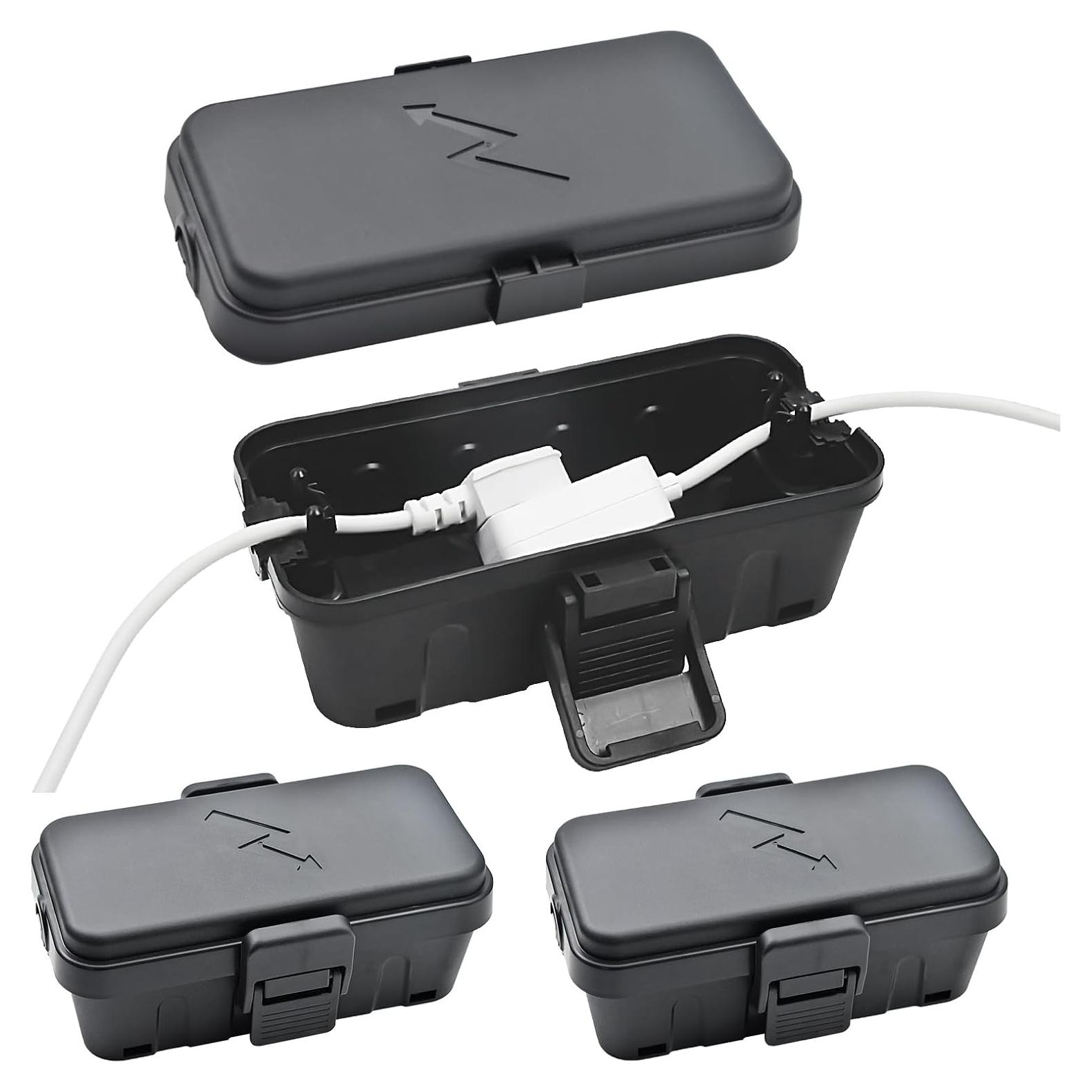 Caja de Conexión Eléctrica Impermeable Hrensaw 14x7cm Negra