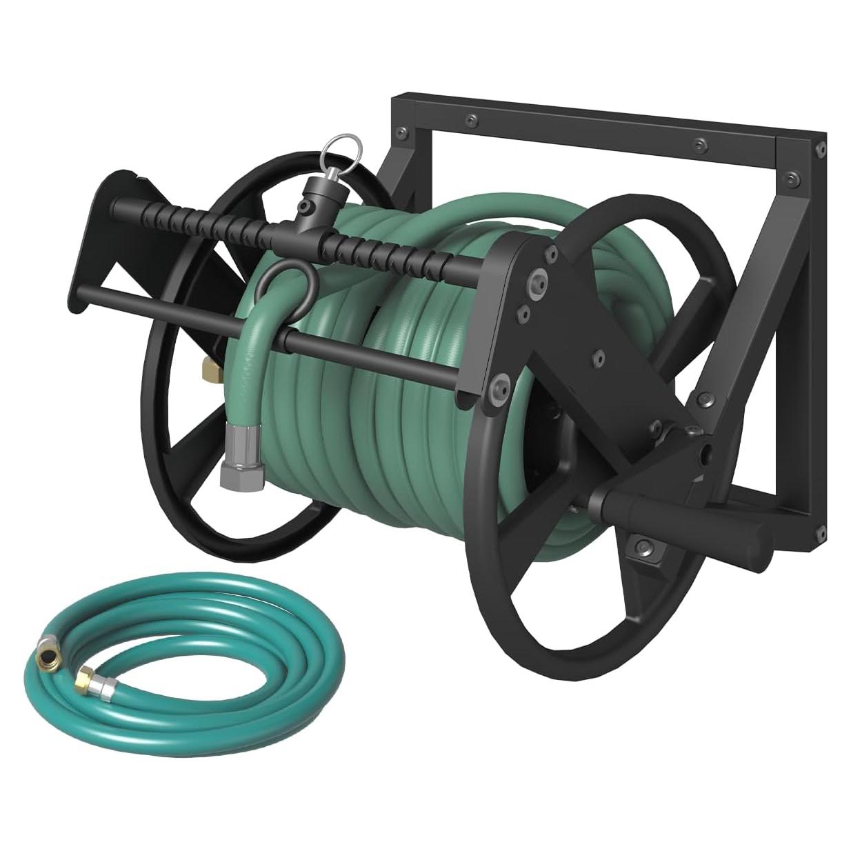 Carrete de Manguera de Jardín Artigarden 125 pies Metal Negro