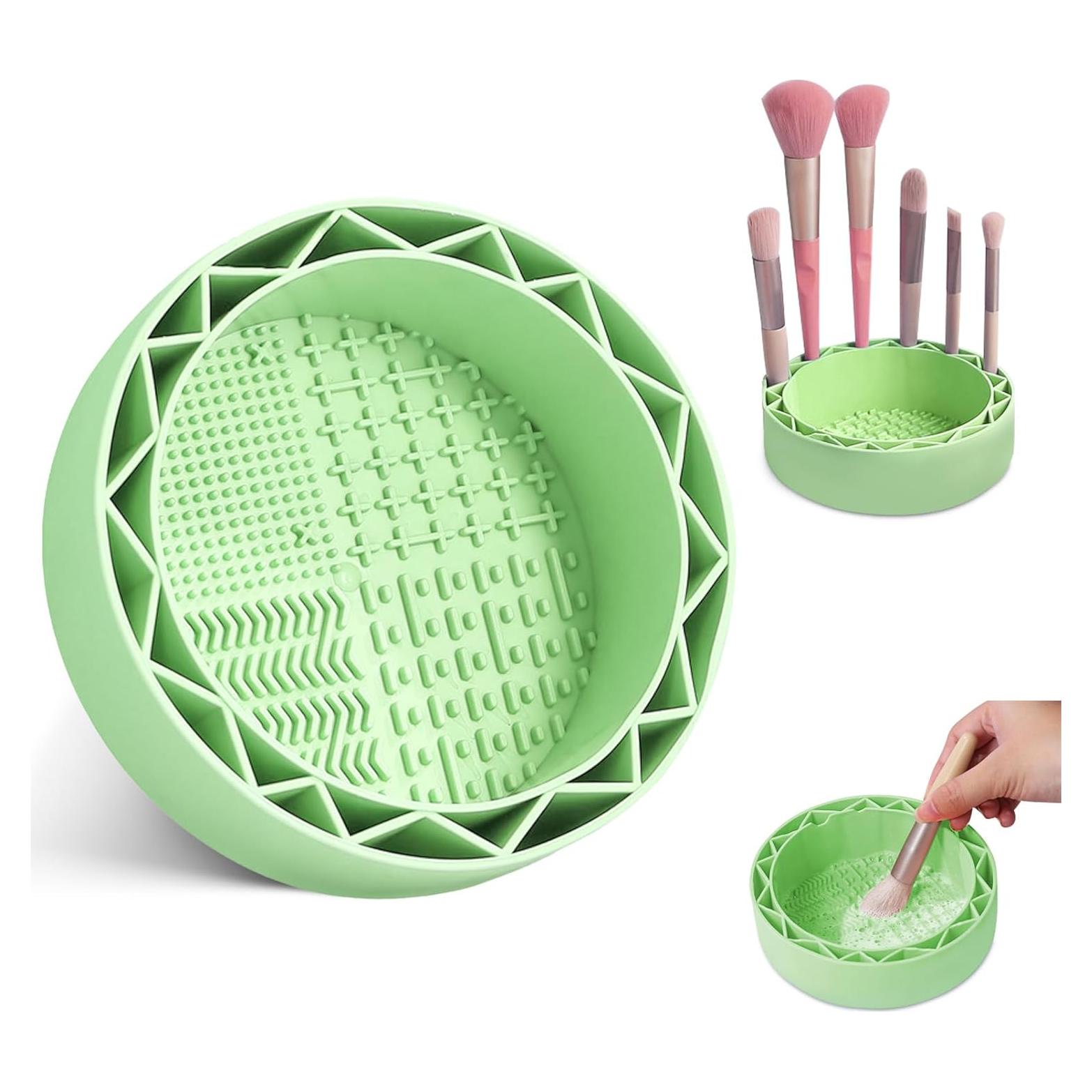 Alfombrilla Limpiadora de Brochas LELE LIFE con Soporte Verde