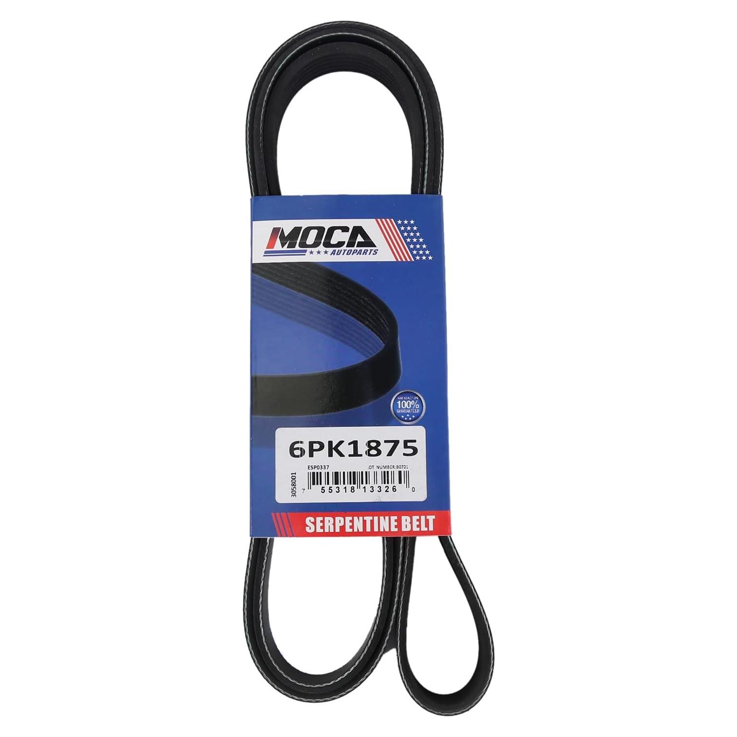 Correa Serpentina MOCA 6PK1875 para Toyota 1.8L 2003-2008