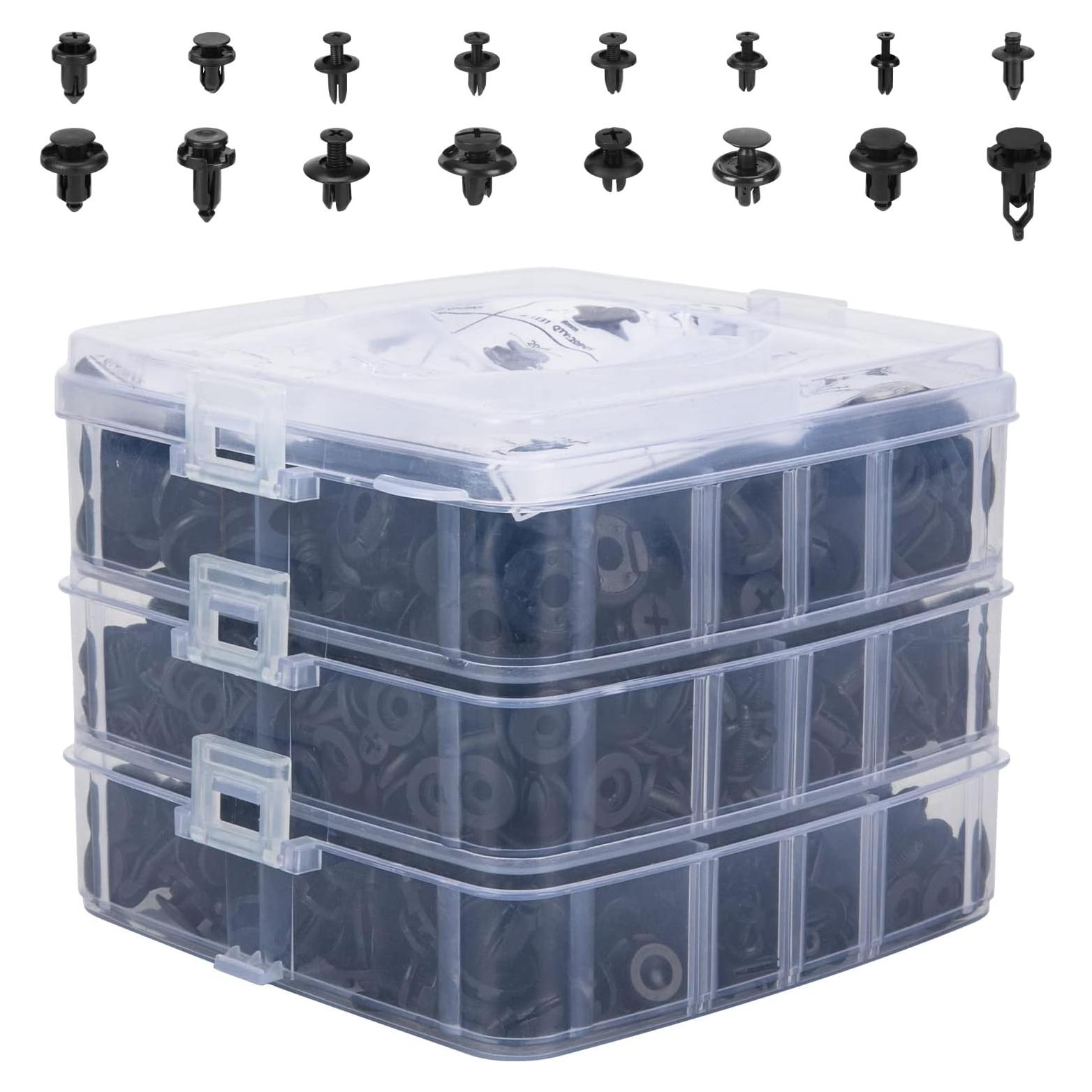 Kit de Clips de Retención Automotriz Guteauto 620 Pcs Nylon