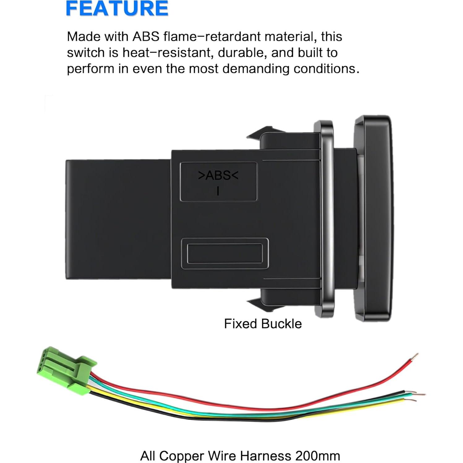 Interruptor pulsador LED azul 12V Iztor para Toyota