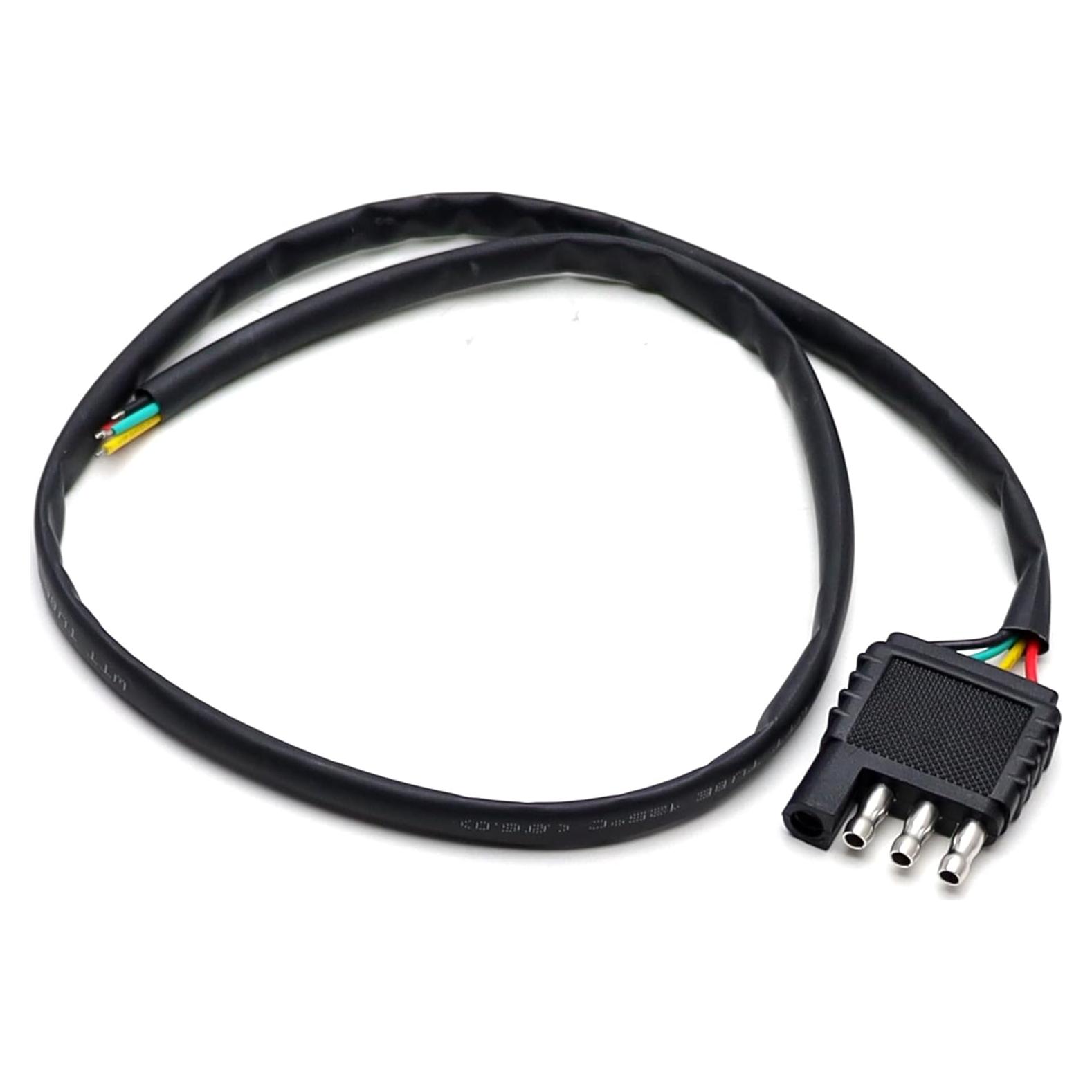 Adaptador Conector de Cable de Remolque Plano 4 Vías iJDMTOY 101.6 cm