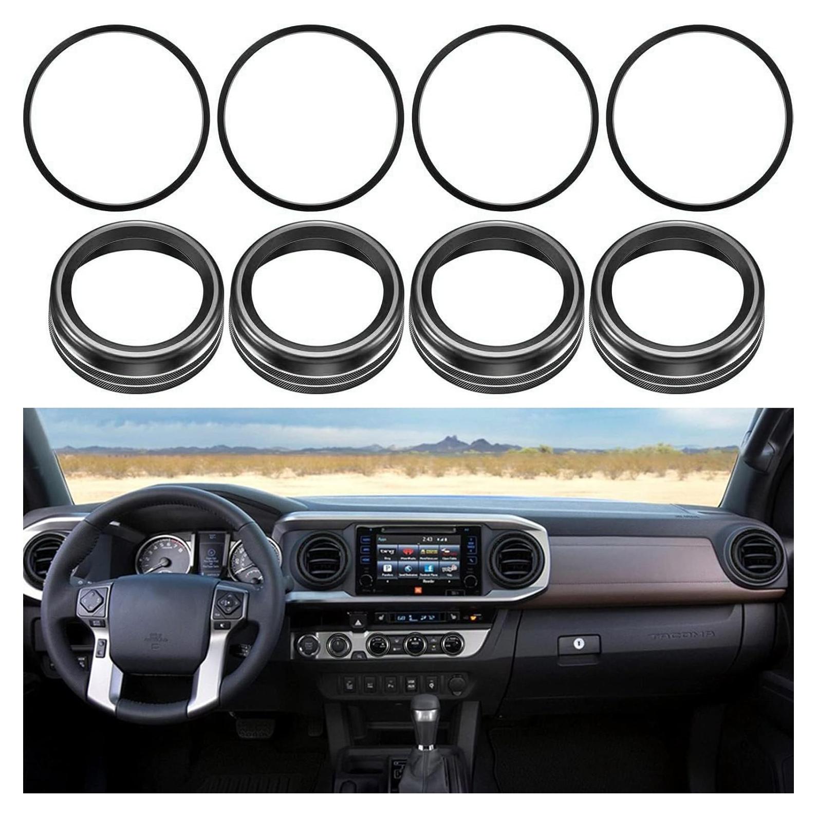 Cubiertas de Perillas de AC y Anillos de Ventilación Toyota Tacoma 2016-2023