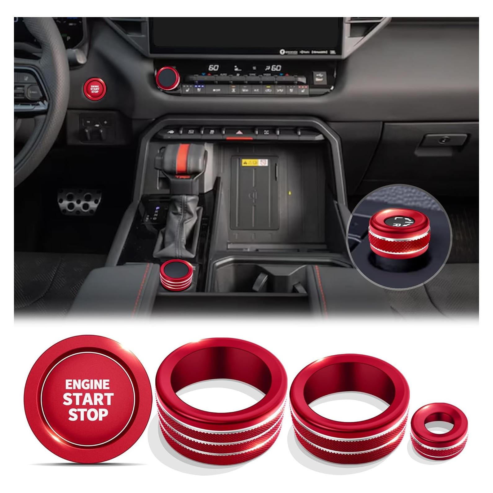 Cubiertas de Perilla Polodunn para Toyota Tundra y Sequoia 2022-2025, Set de 5 Piezas