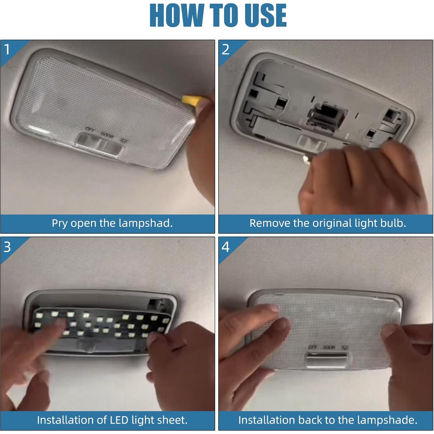 Luz LED de Domo Interior aHei para Toyota - 900 Lúmenes