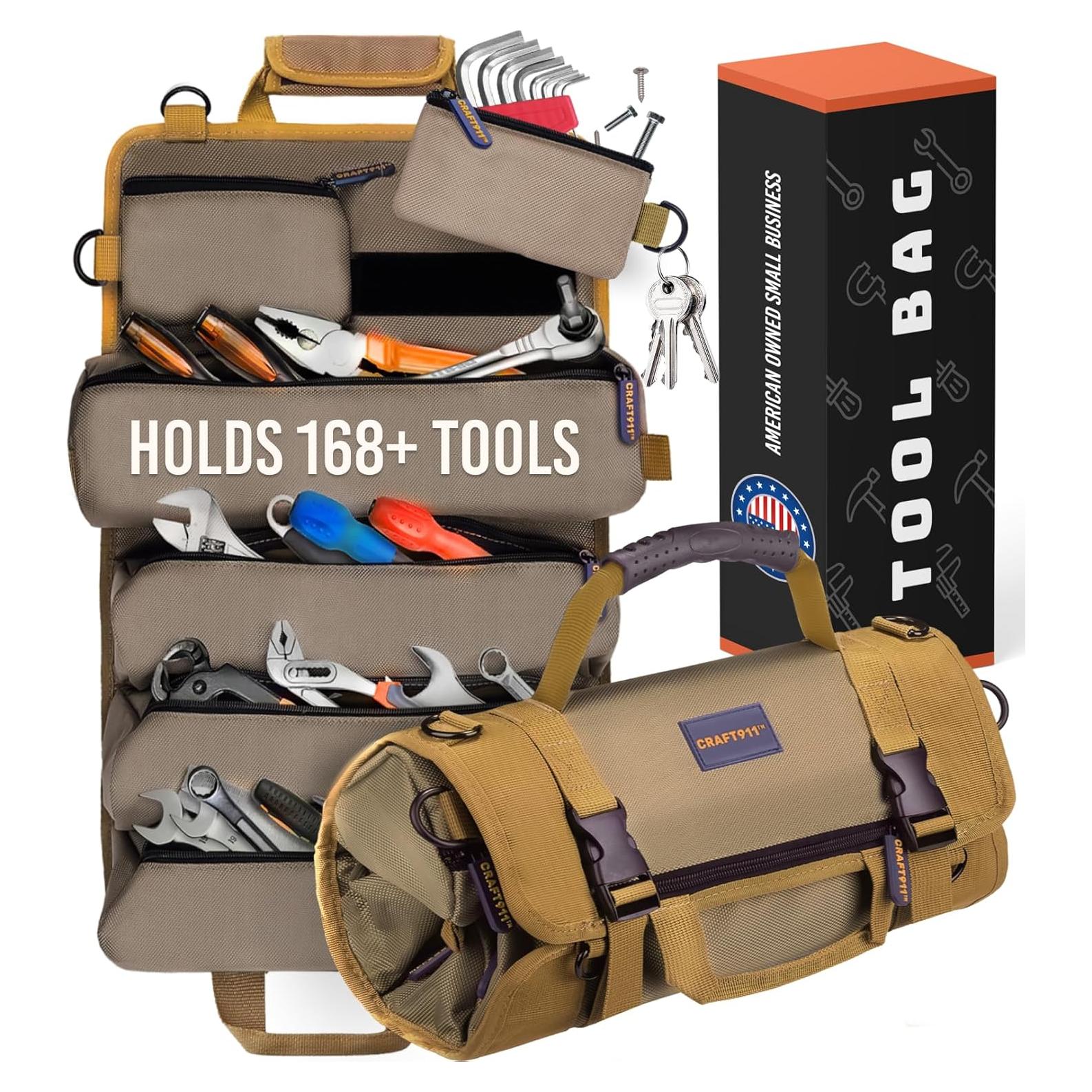 Bolsa de Herramientas Plegable Craft911 - 7 Bolsillos Impermeable