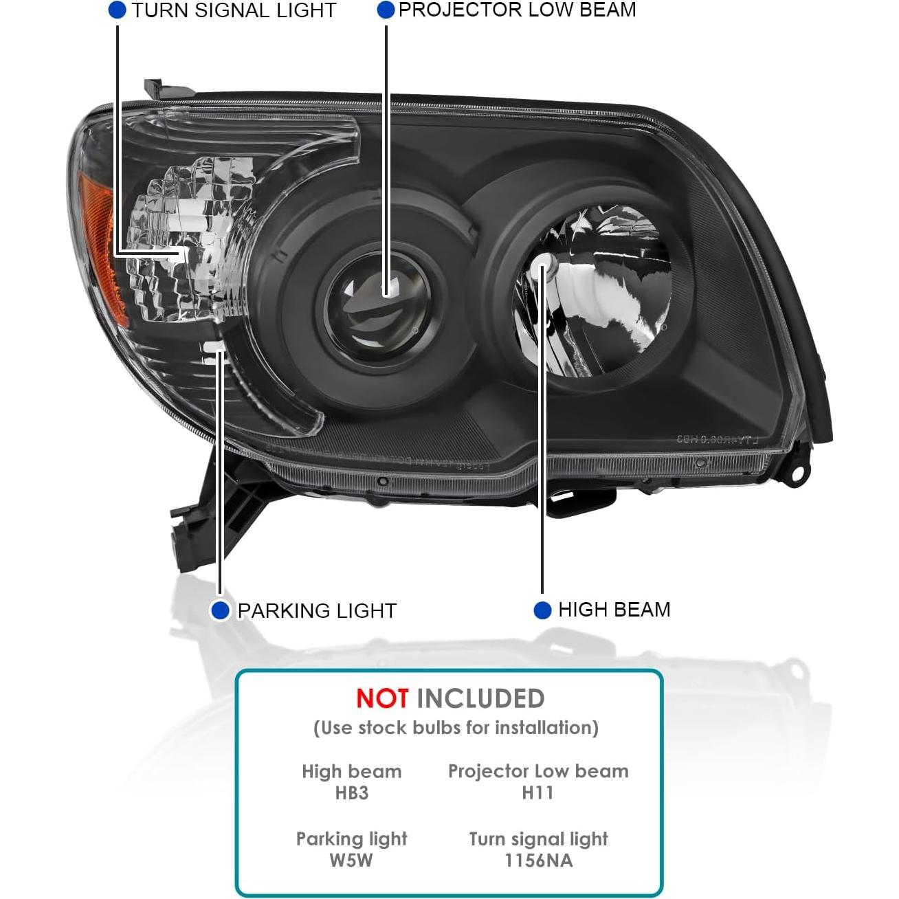 Faros Proyector Negros SPEC-D TUNING para Toyota 4Runner 2006-2009