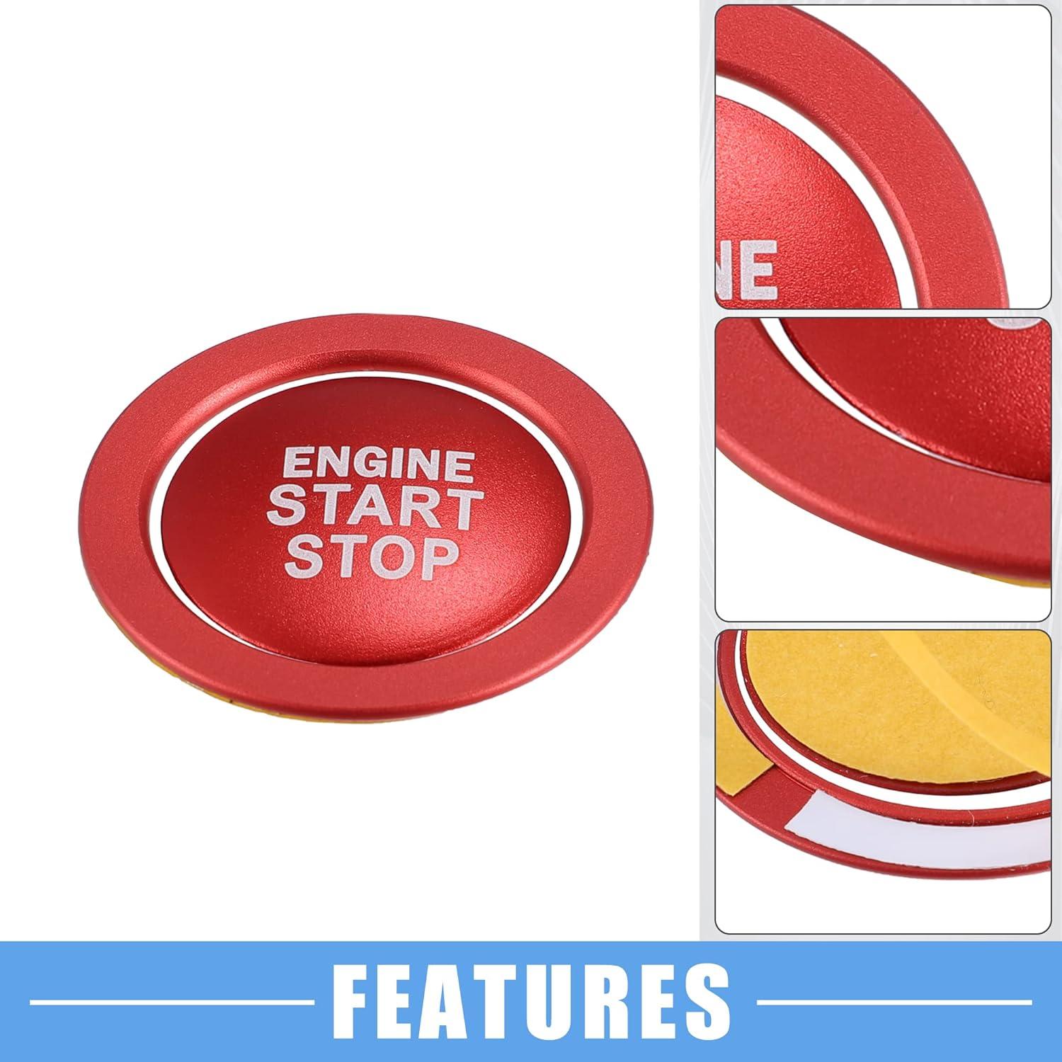 Cubierta de Botón de Encendido Motor Toyota A ABSOPRO Roja