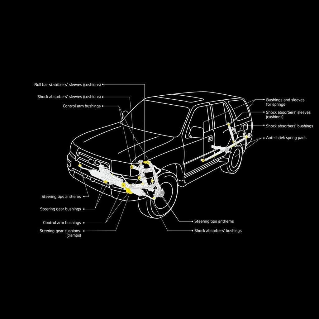 Resorte de Hoja de Poliuretano Bujes Siberianos Toyota Hilux