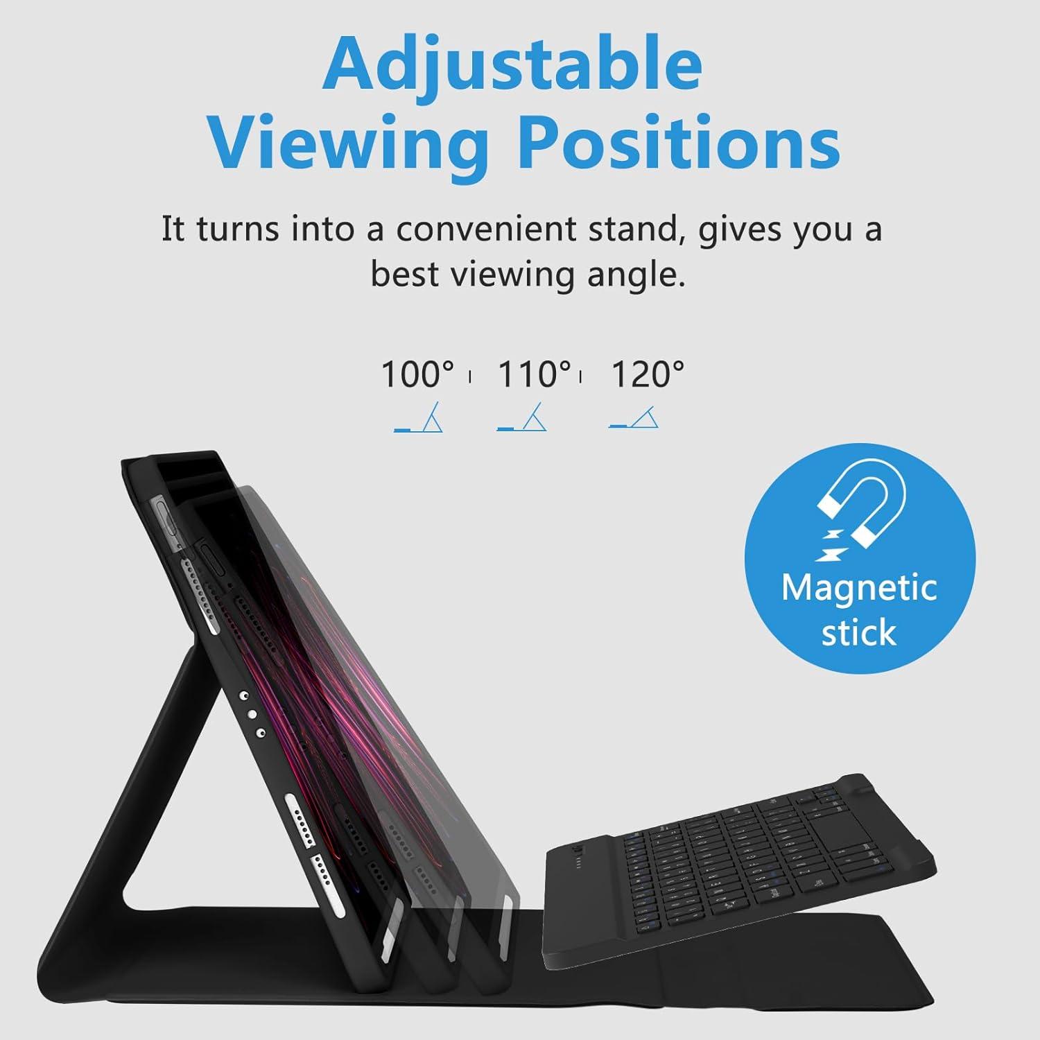 Funda con Teclado MMK para iPad Pro 11" y Air 10.9" - Negro