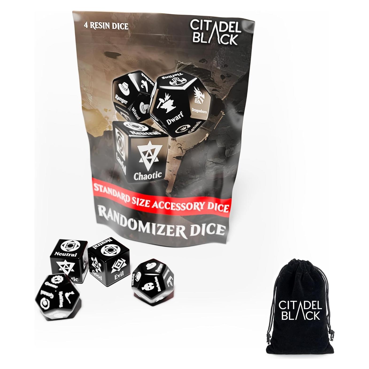 Juego de Dados Randomizador de Personajes Citadel Black D&D