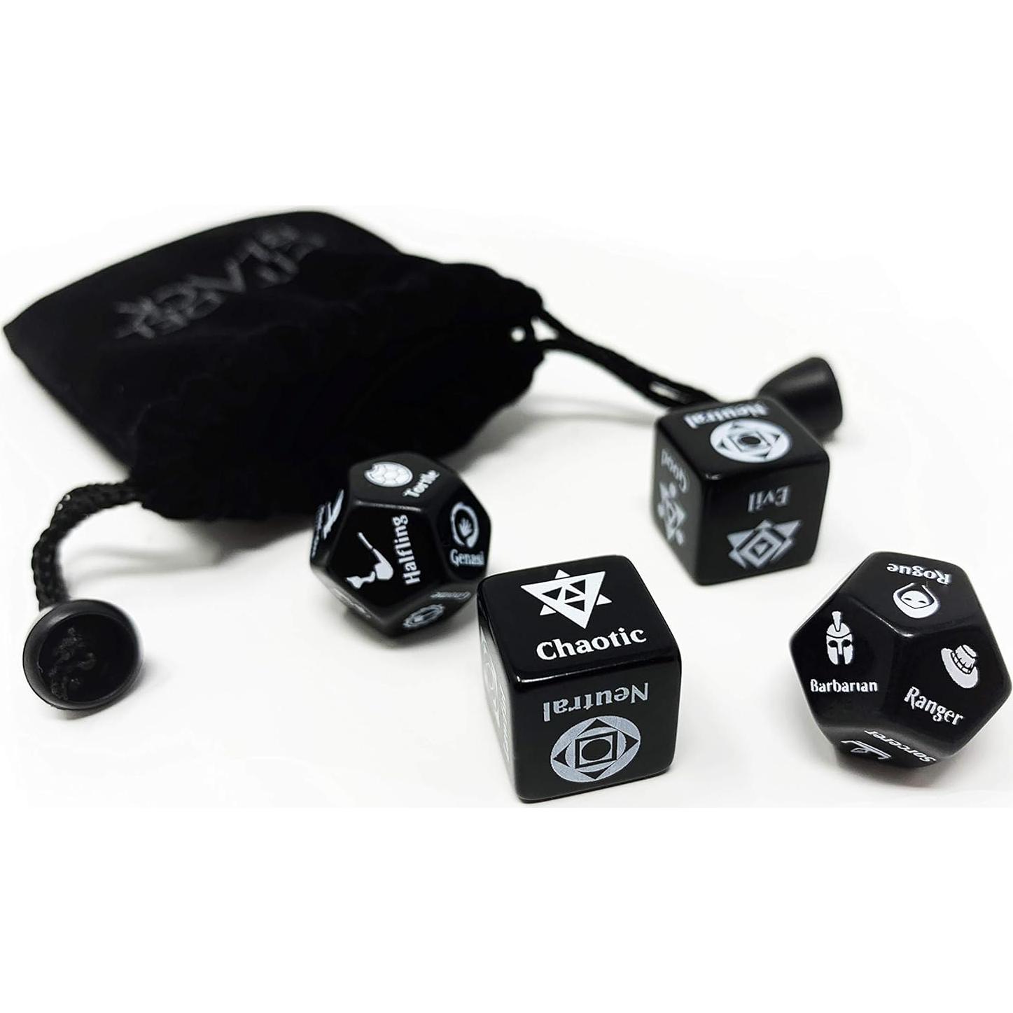 Juego de Dados Randomizador de Personajes Citadel Black D&D