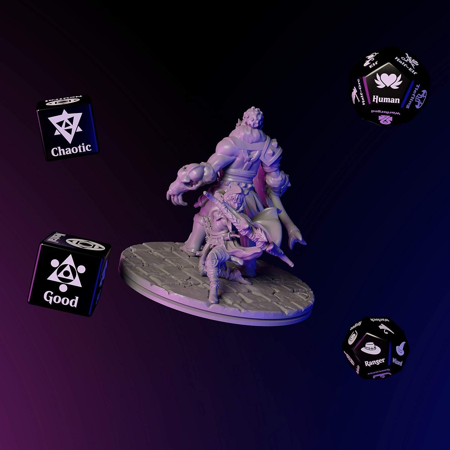 Juego de Dados Randomizador de Personajes Citadel Black D&D