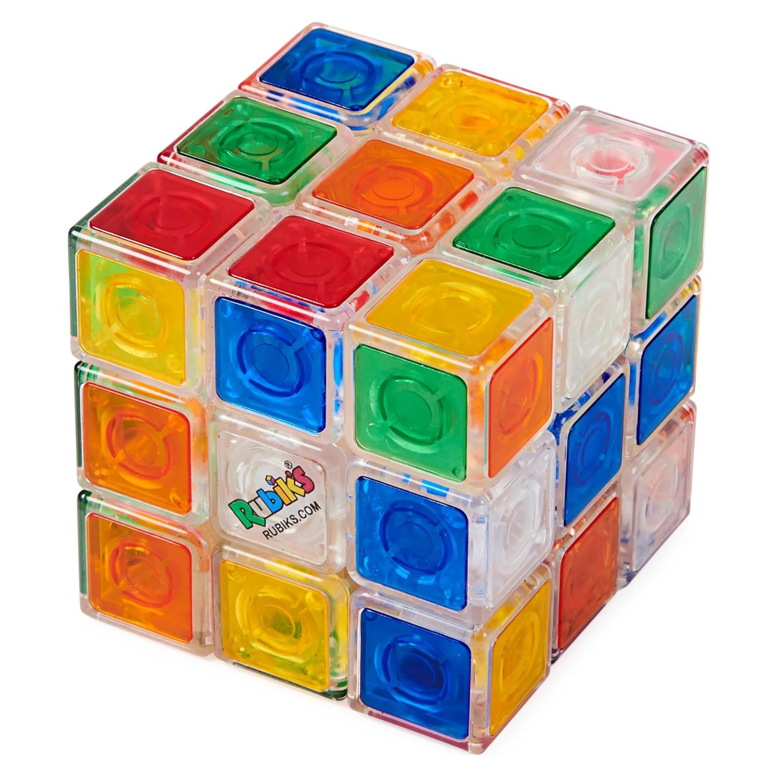 Cubo Rubik de Cristal Spin Master 3x3 Juguete Antiestrés