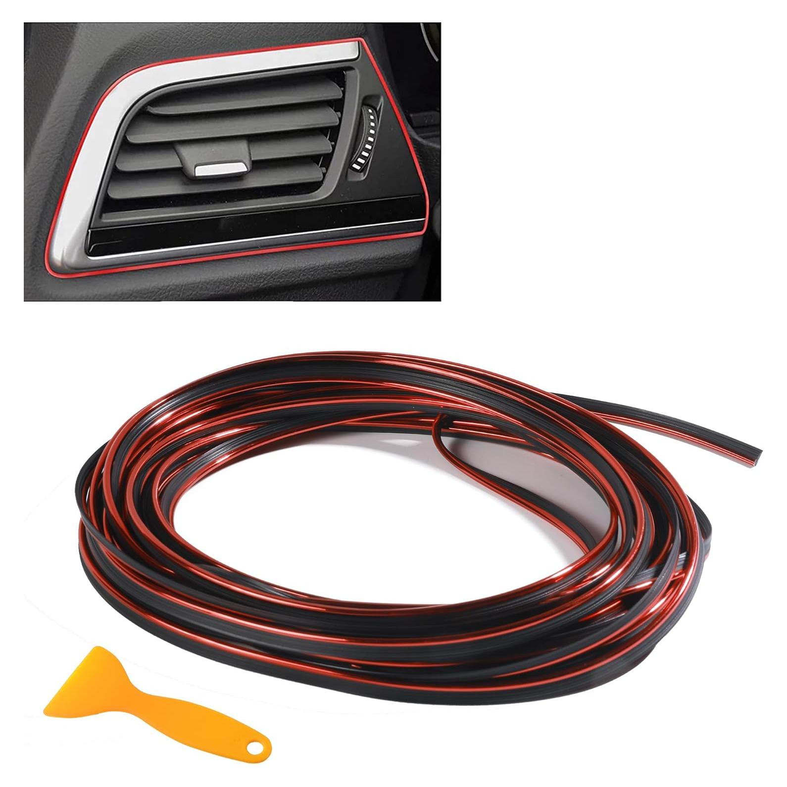 Tiras Decorativas para Interior de Auto SCUARI 10.06 m Rojo