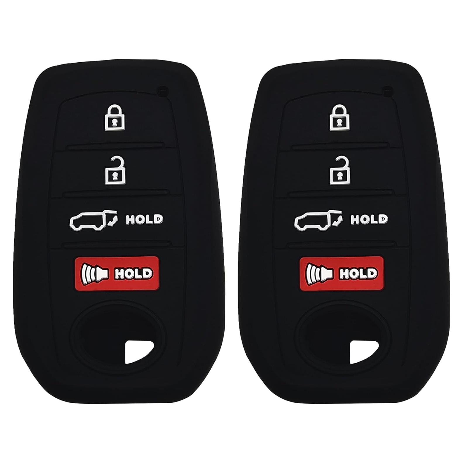 Cubierta de Llave Toyota 2025-2026 Camry Land Cruiser Venza 4 Botones Negro