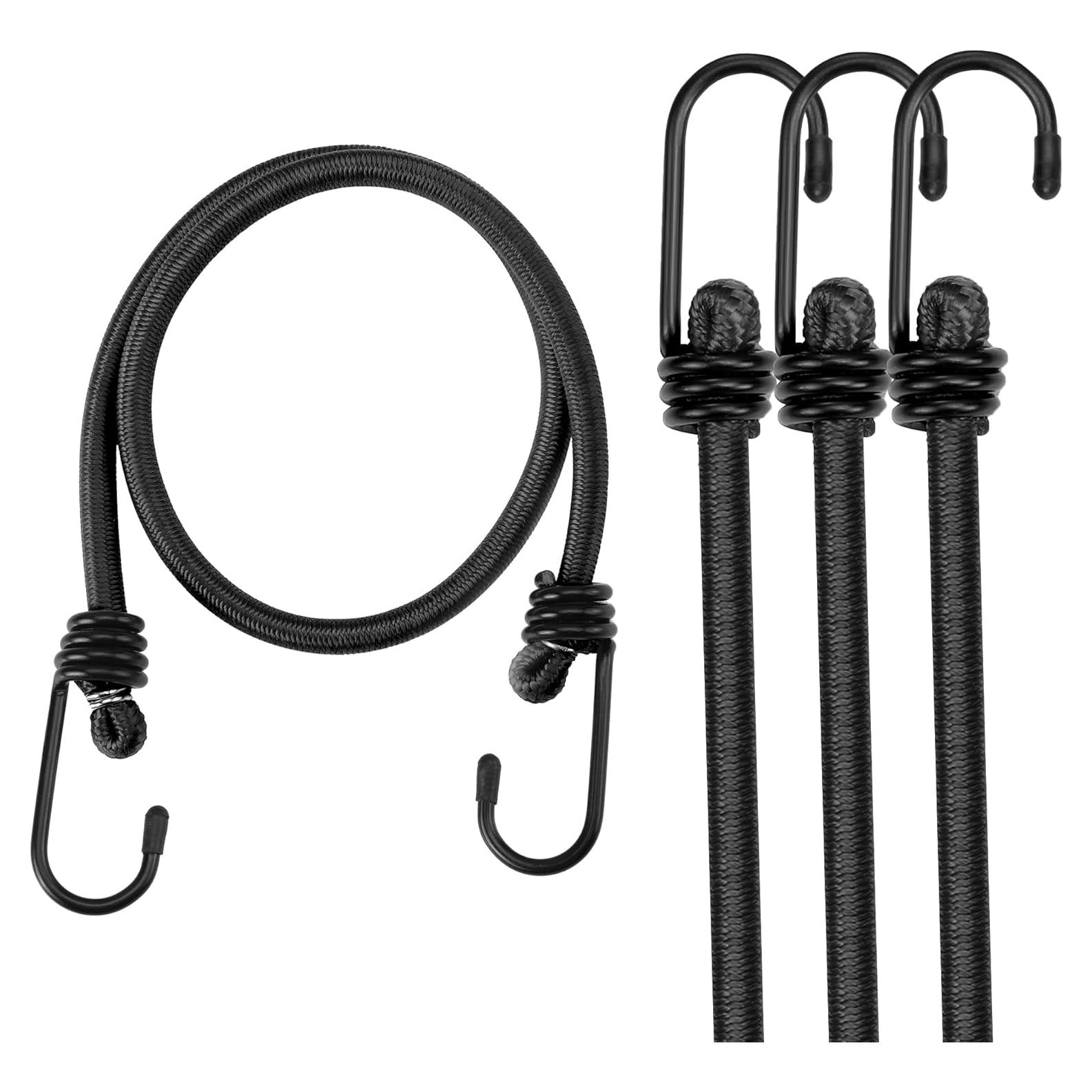 Cuerdas Elásticas WORKPRO 60 cm con Ganchos - Paquete de 4