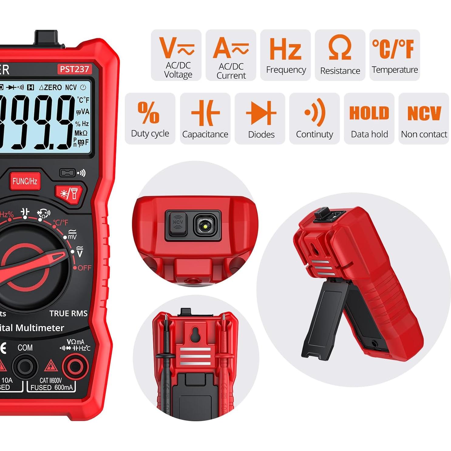 Multímetro Digital Proster T21D 6000 Cuentas TRMS Automático