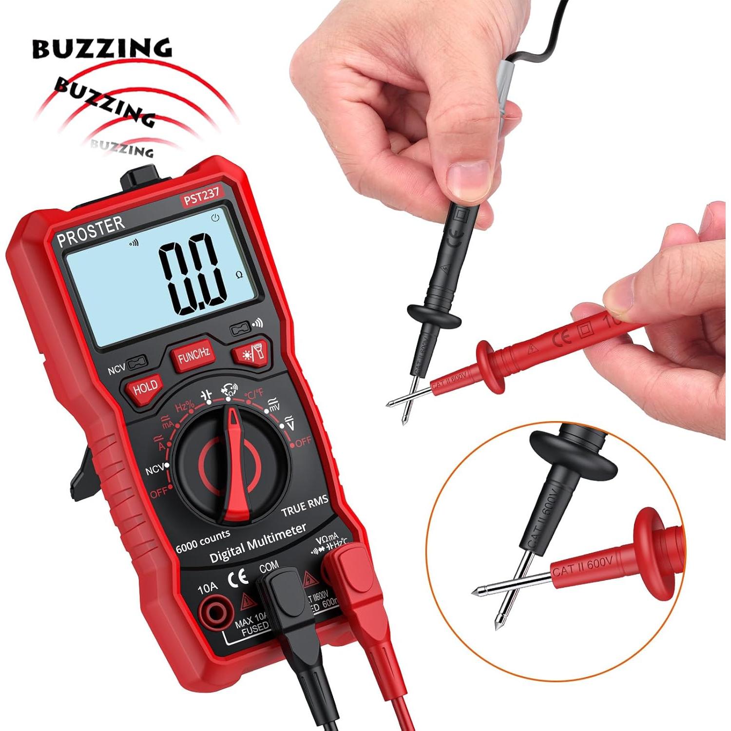 Multímetro Digital Proster T21D 6000 Cuentas TRMS Automático