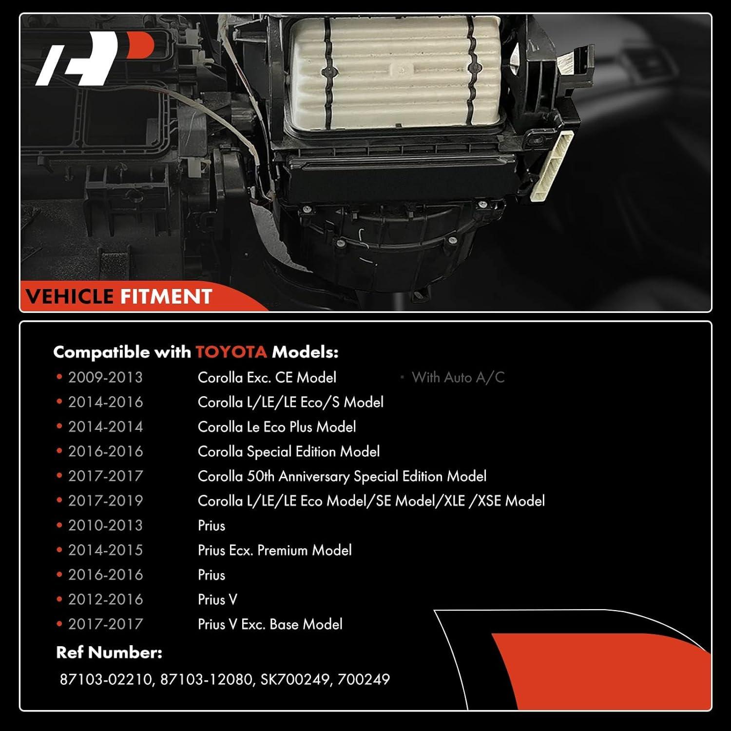 Motor de Soplador HVAC A-Premium para Toyota Corolla y Prius