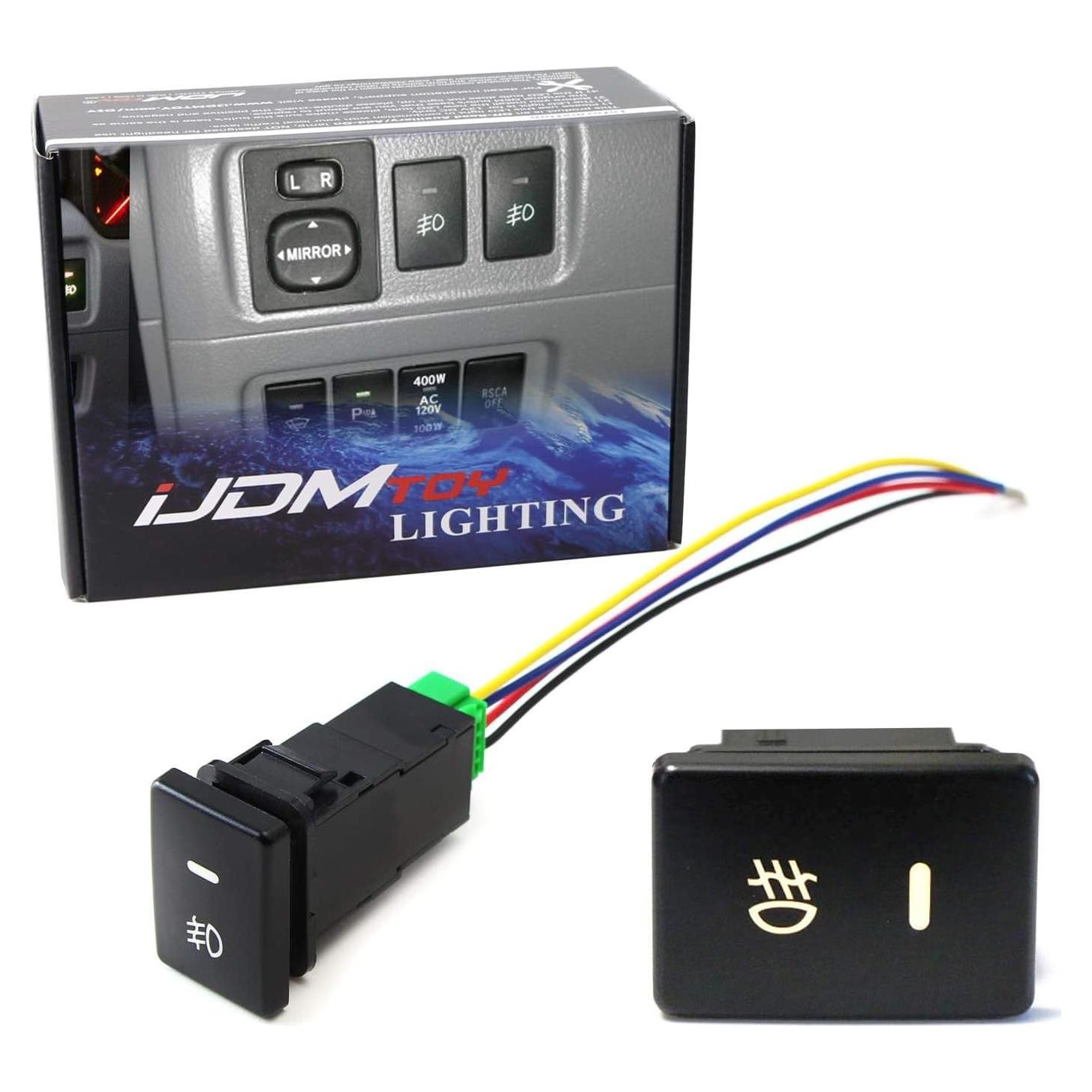 Interruptor de Botón 4 Polos 12V iJDMTOY con LED para Toyota