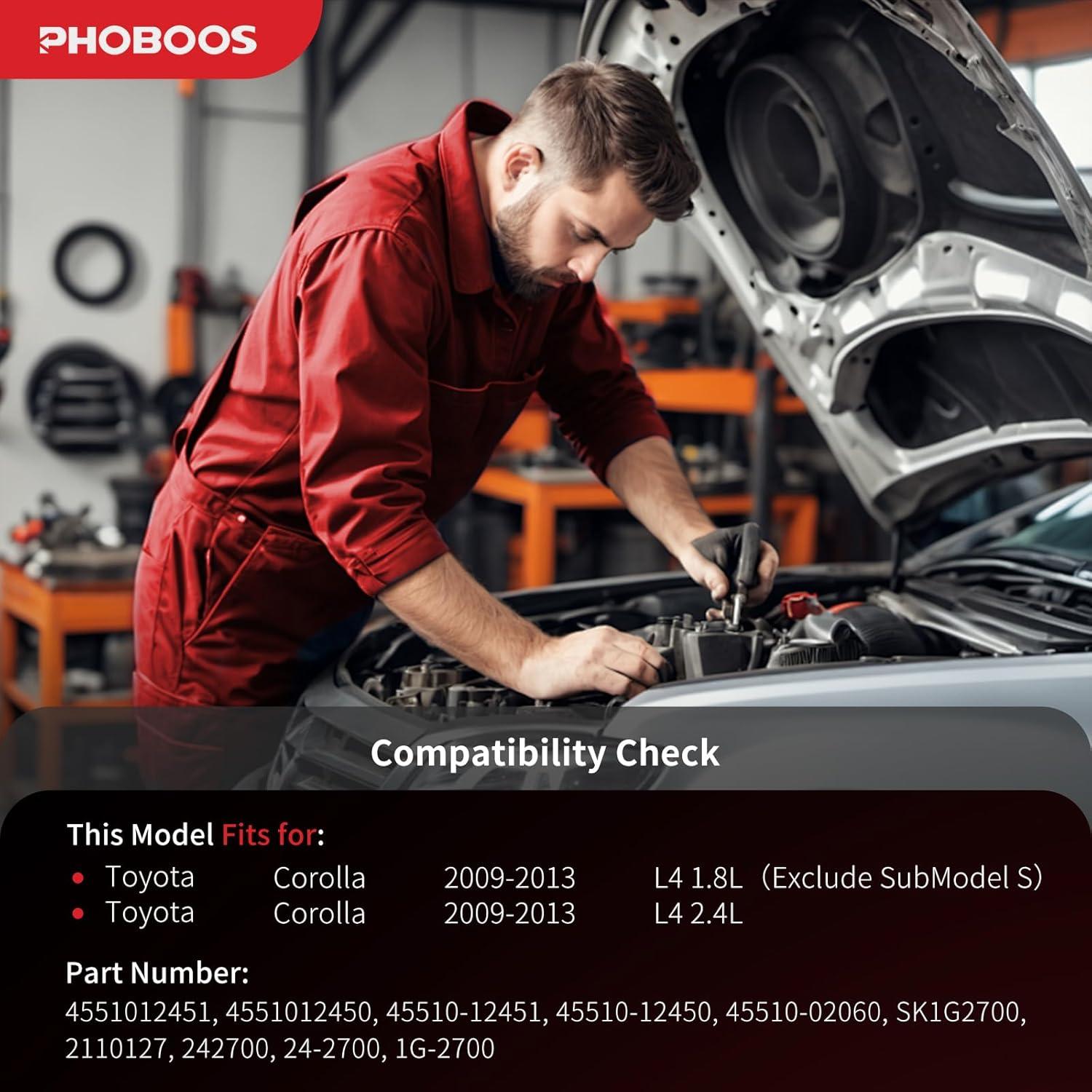 Cremallera de dirección asistida PHOBOOS para Toyota Corolla 2009-2013