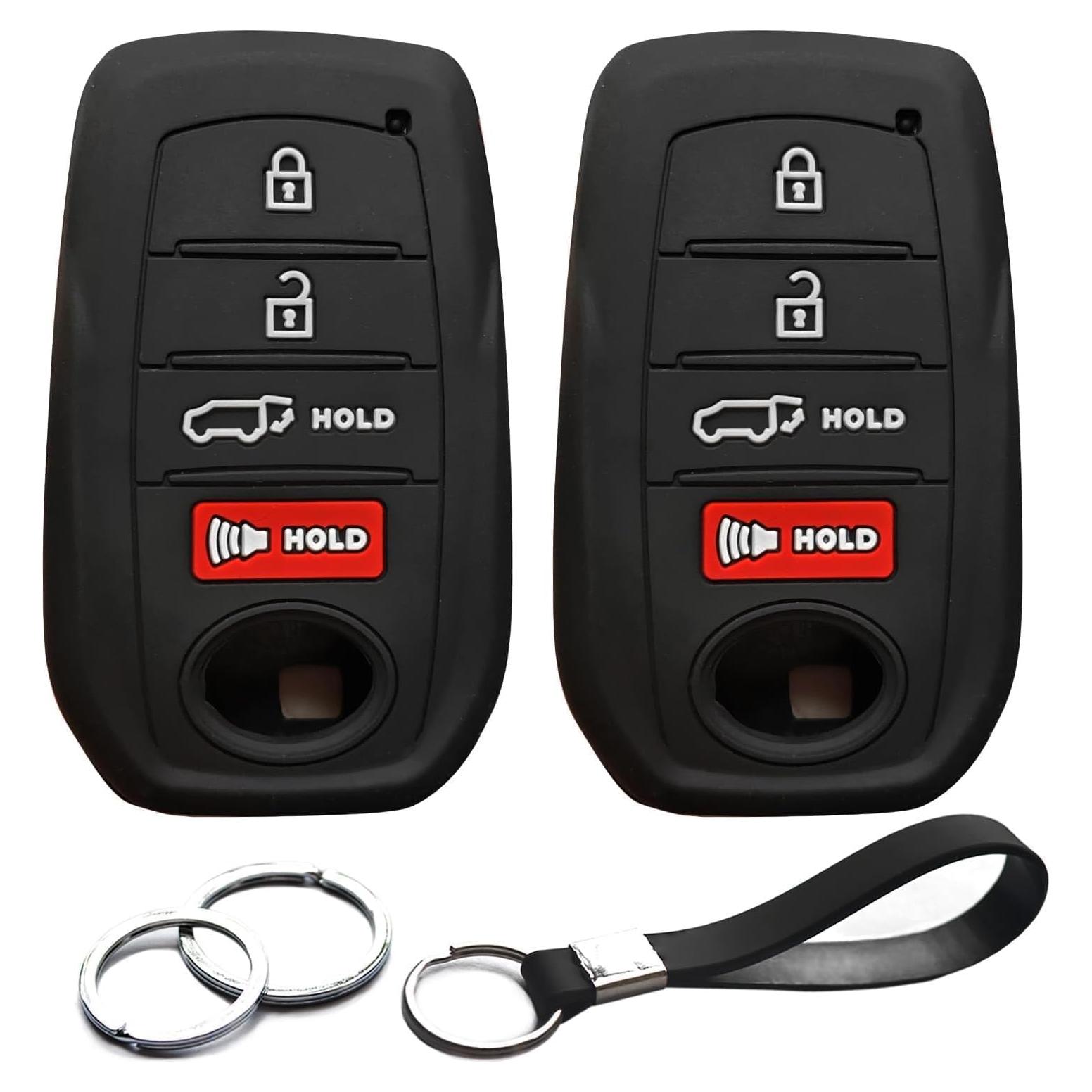 Funda de Llave de Silicona INFIPAR para Toyota 4 Botones