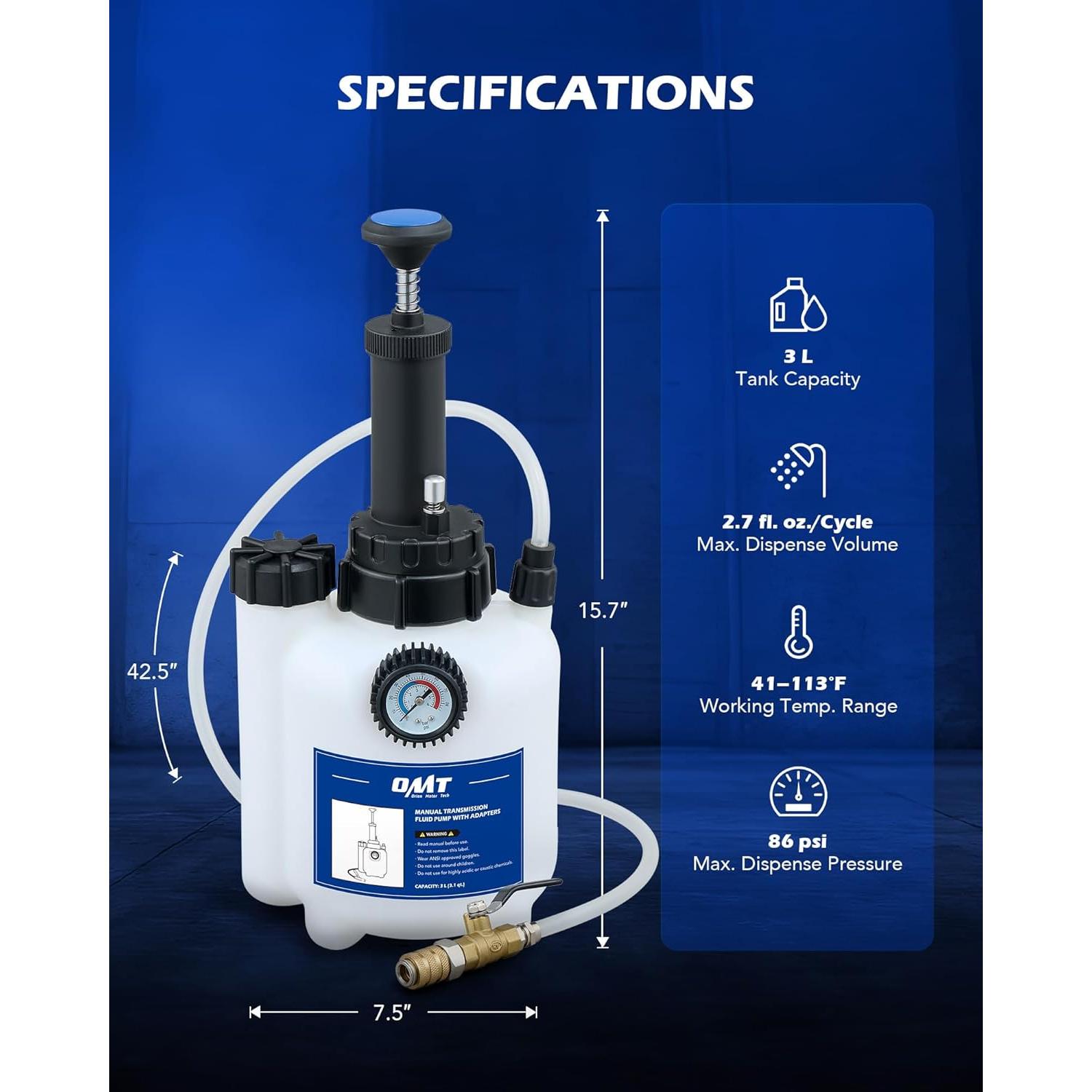 Bomba de Fluido de Transmisión Manual Orion Motor Tech 3L