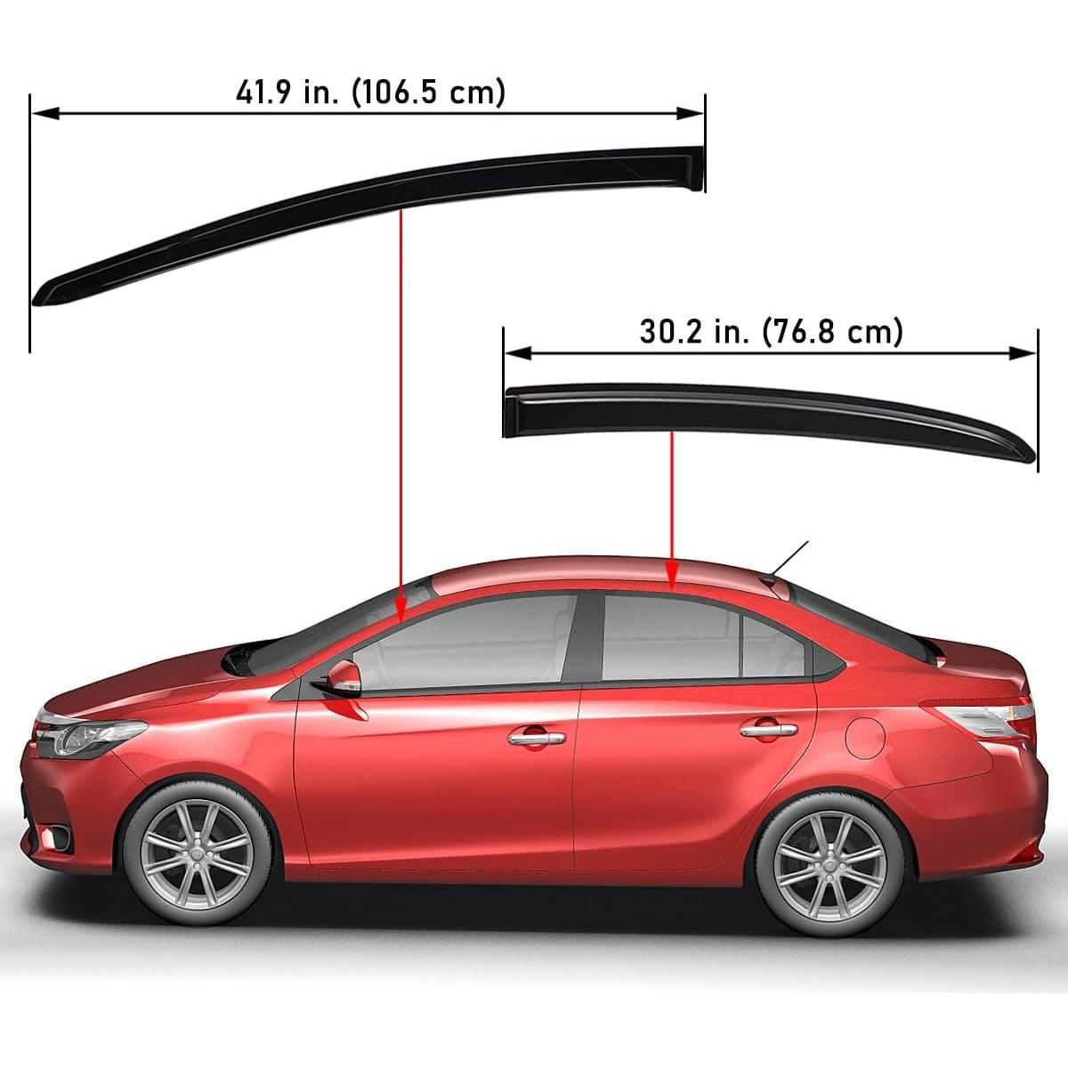 Deflectores de Ventana Lightronic para Toyota Yaris 2007-2013
