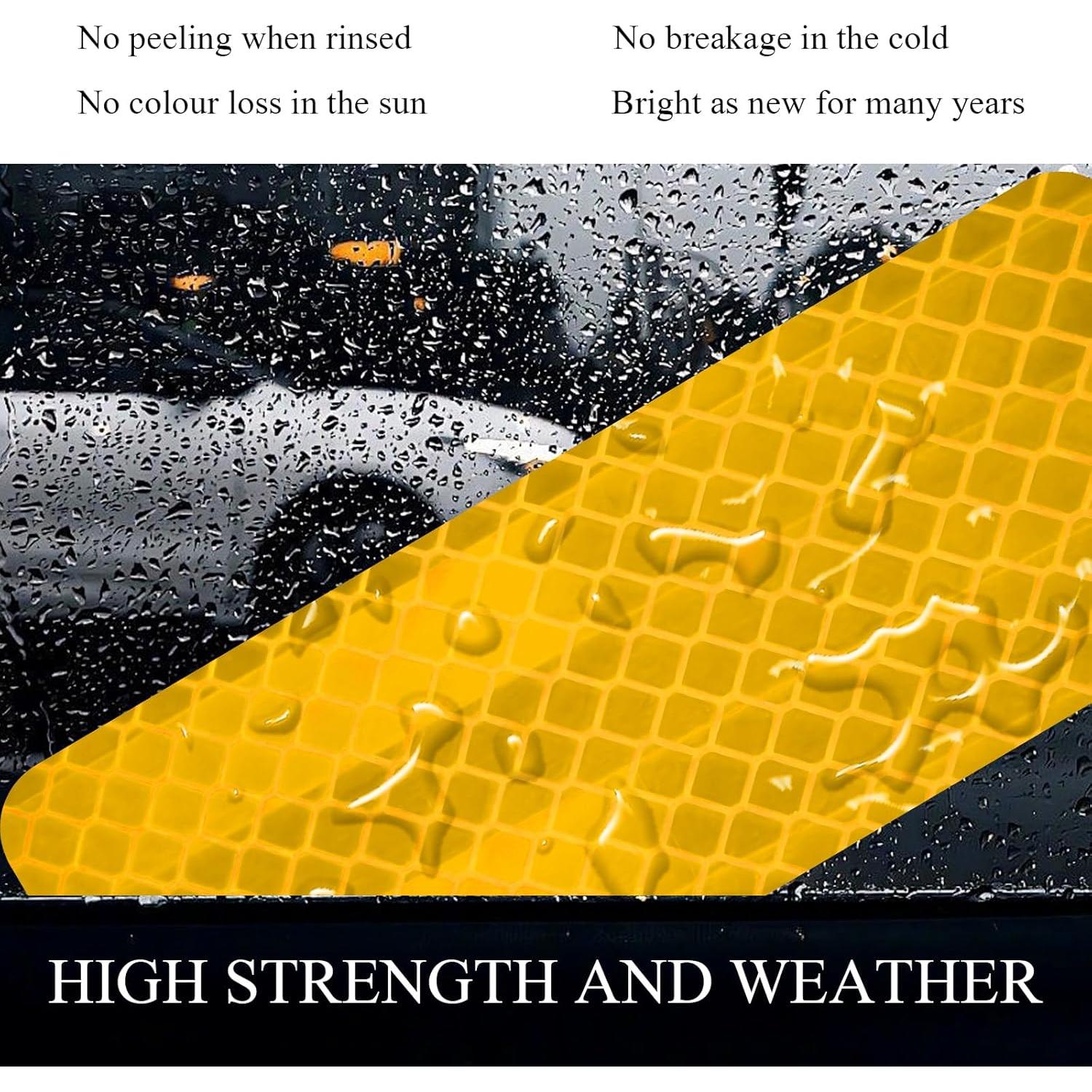 Calcomanías Reflectantes de Advertencia DXNQ 24 PCS Amarillo