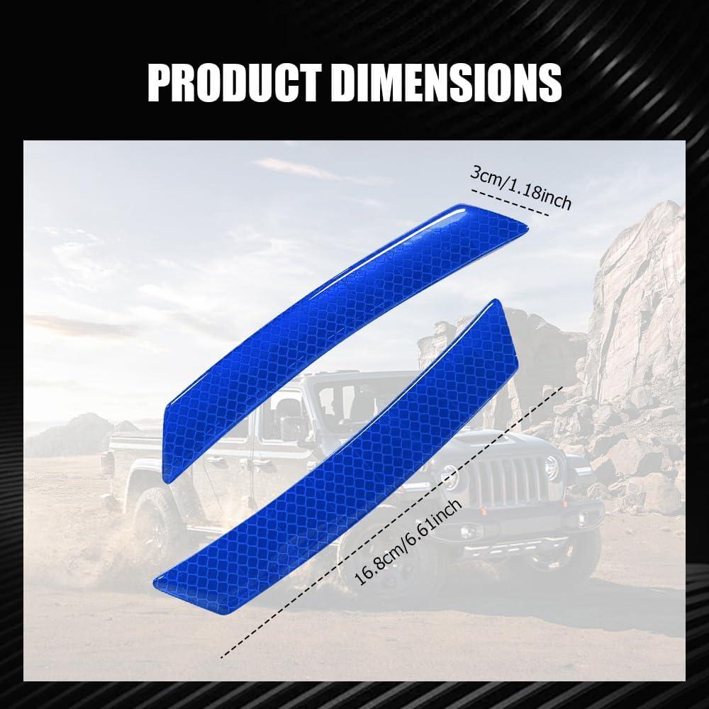 Calcomanías Reflectantes Lateral Coche Lyxheth 2PCS Azul