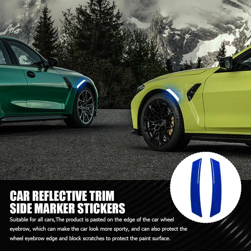 Calcomanías Reflectantes Lateral Coche Lyxheth 2PCS Azul