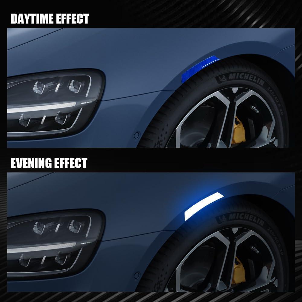 Calcomanías Reflectantes Lateral Coche Lyxheth 2PCS Azul