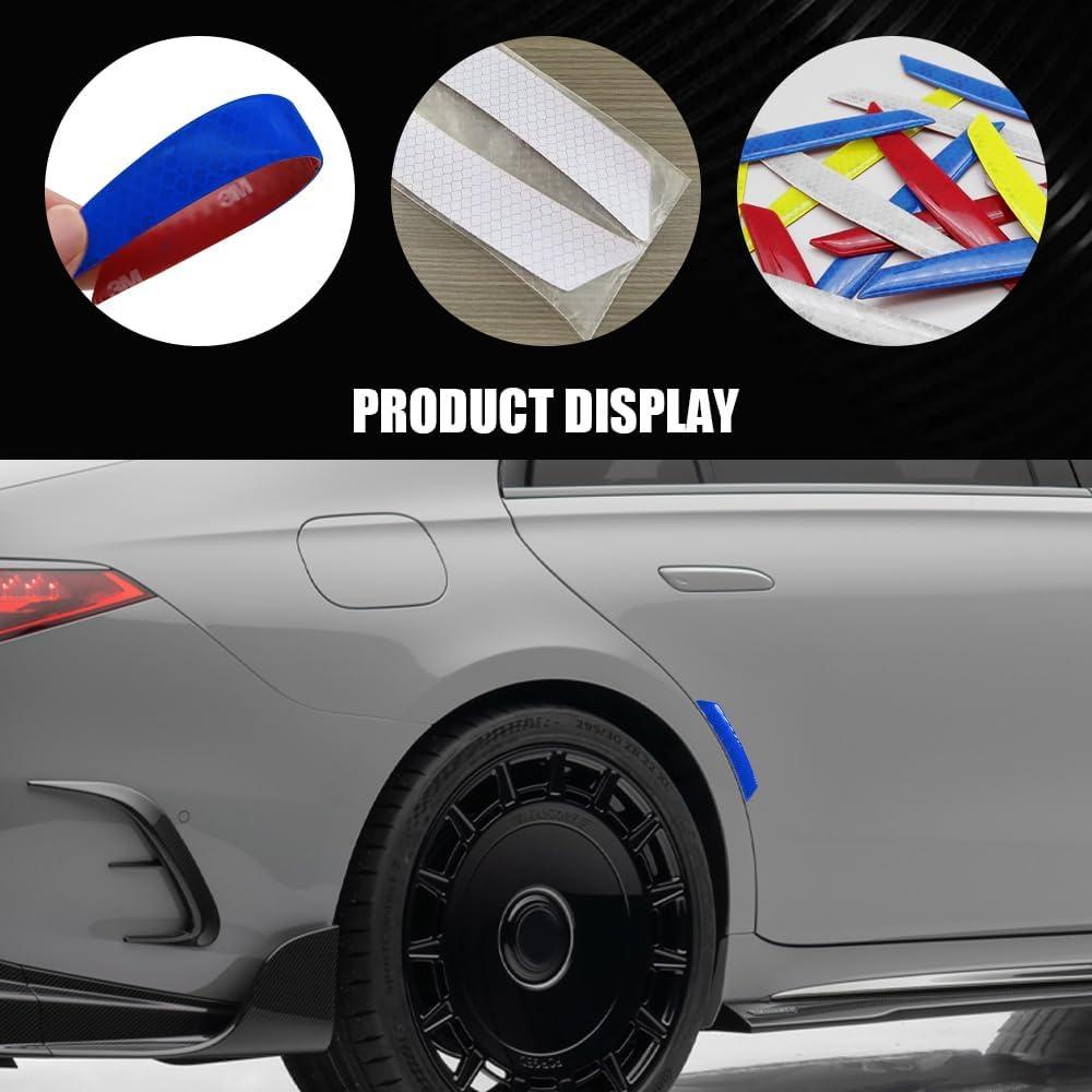 Calcomanías Reflectantes Lateral Coche Lyxheth 2PCS Azul