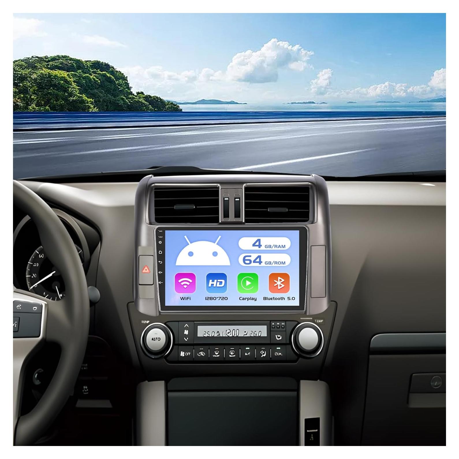 Radio de Coche Roinvou para Toyota Prado 2010-2013 con Carplay y Android Auto