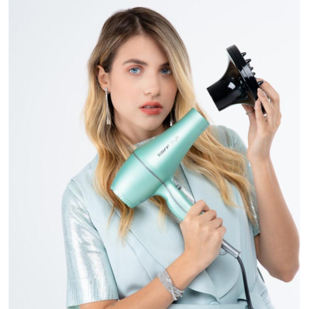 Secador de Pelo Taiff Style IonSense 1875W Verde con Difusor