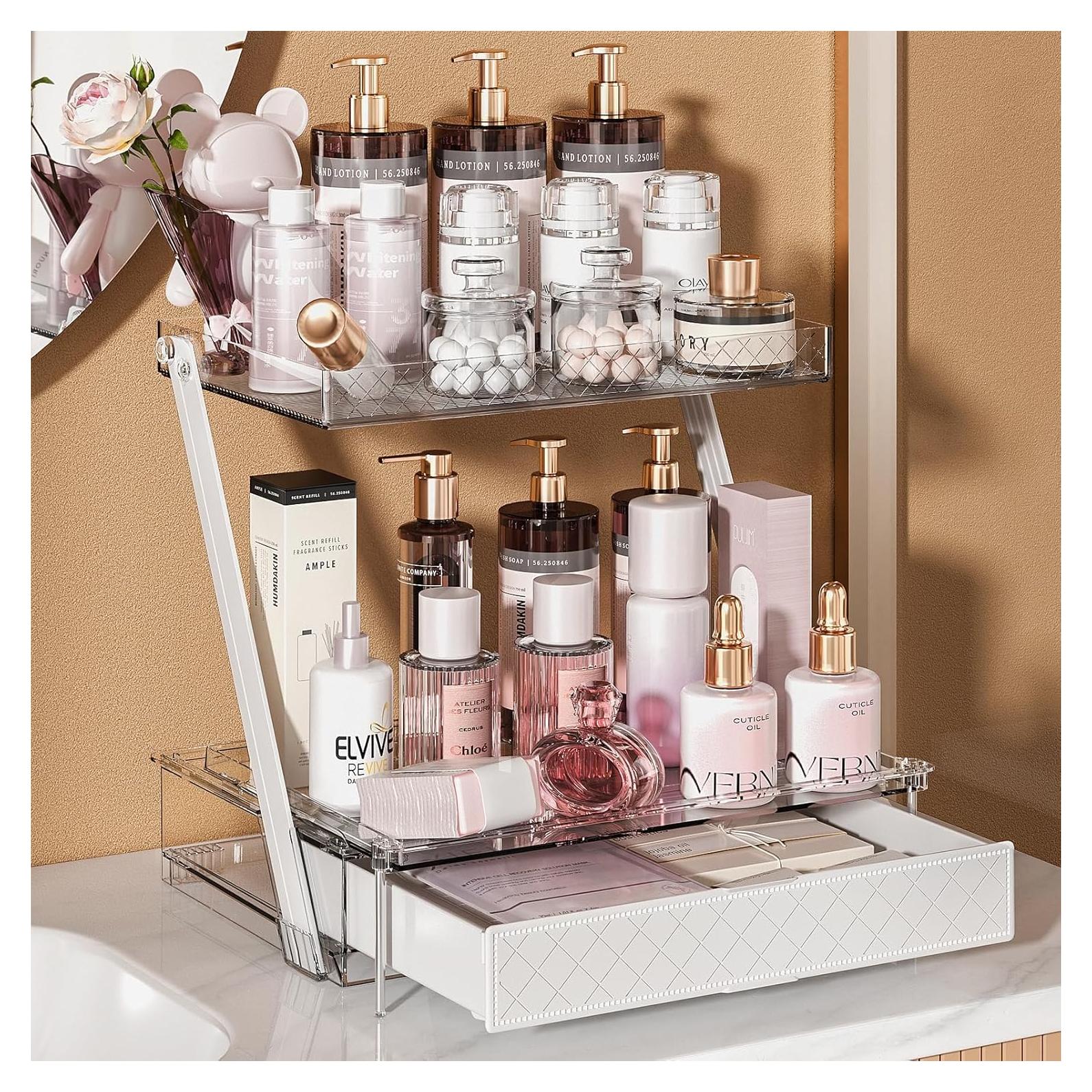 Organizador de Baño Neatora Acrílico Transparente 2 Niveles