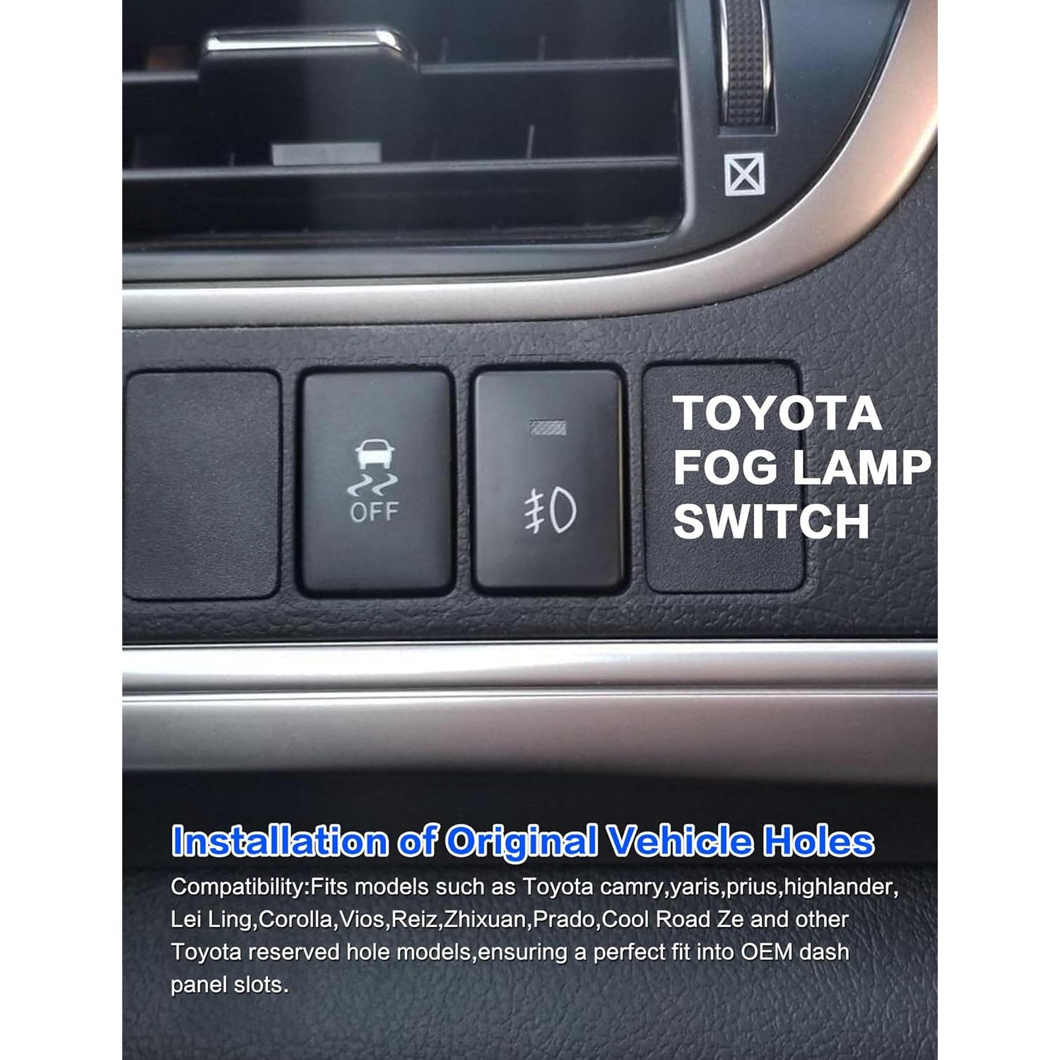 Interruptor pulsador LED azul 12V Iztor para Toyota