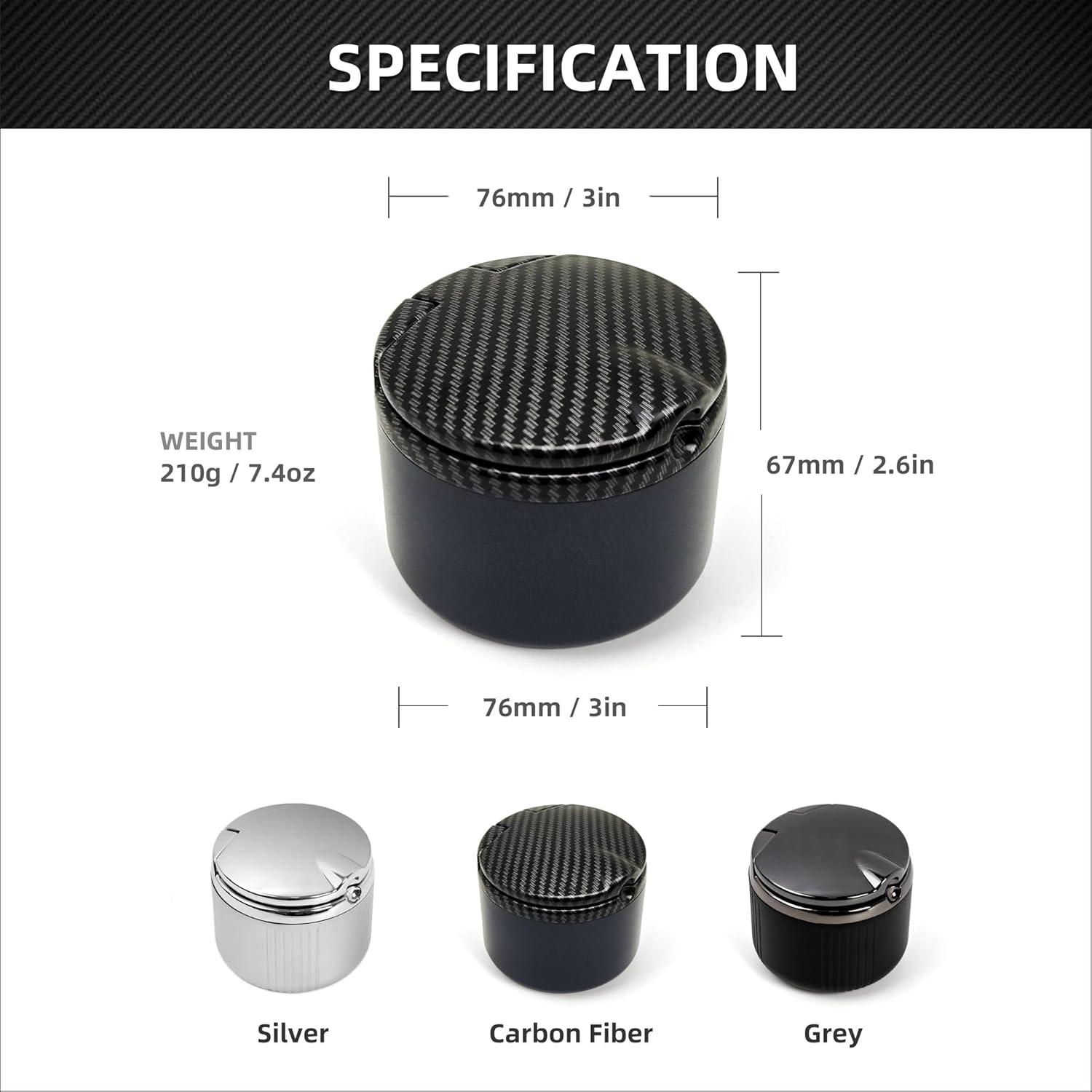 Cenicero de coche StoreBao para Mercedes-Benz Fibra de carbono