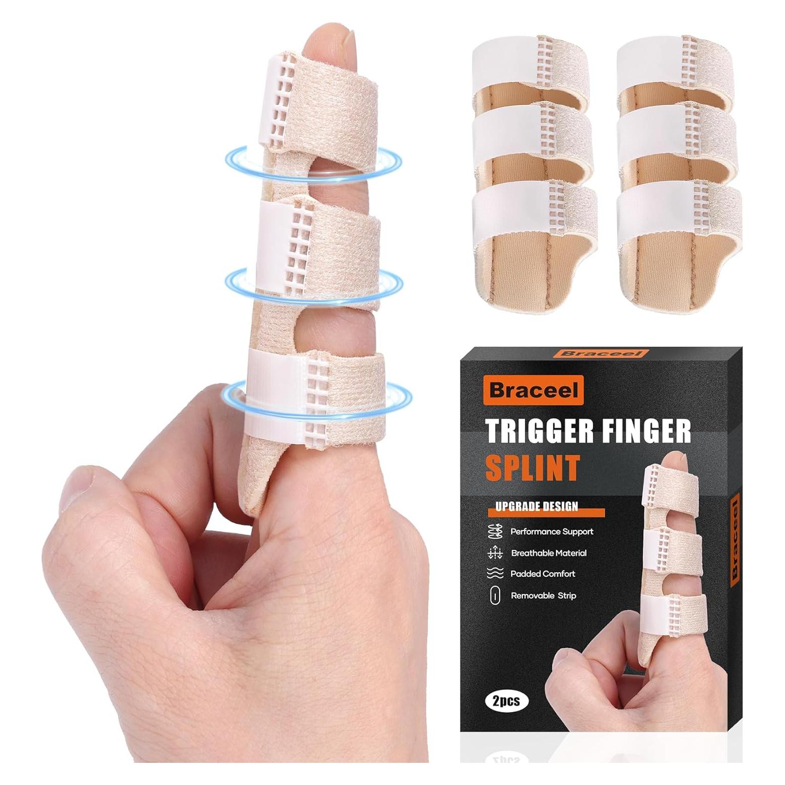 Férula para Dedo Beige Braceel 2 Pcs Soporte Artritis