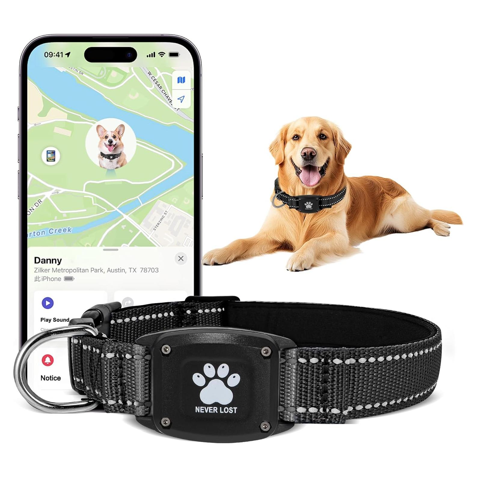 Collar GPS para Perros MYIWB PetTrack Pro S Negro Impermeable