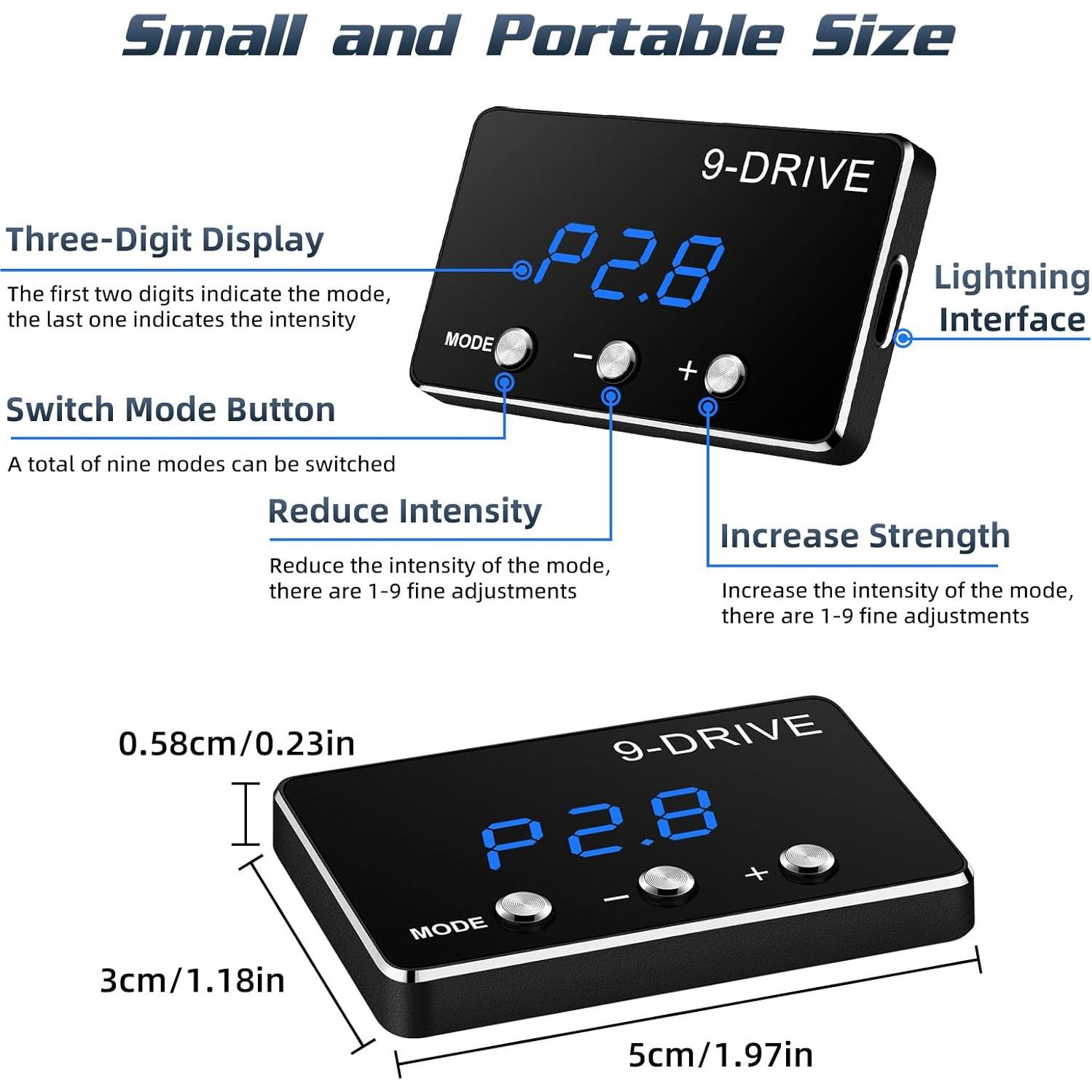 Controlador de Acelerador Electrónico MAIMEIMI 9 Modos para Dodge Jeep