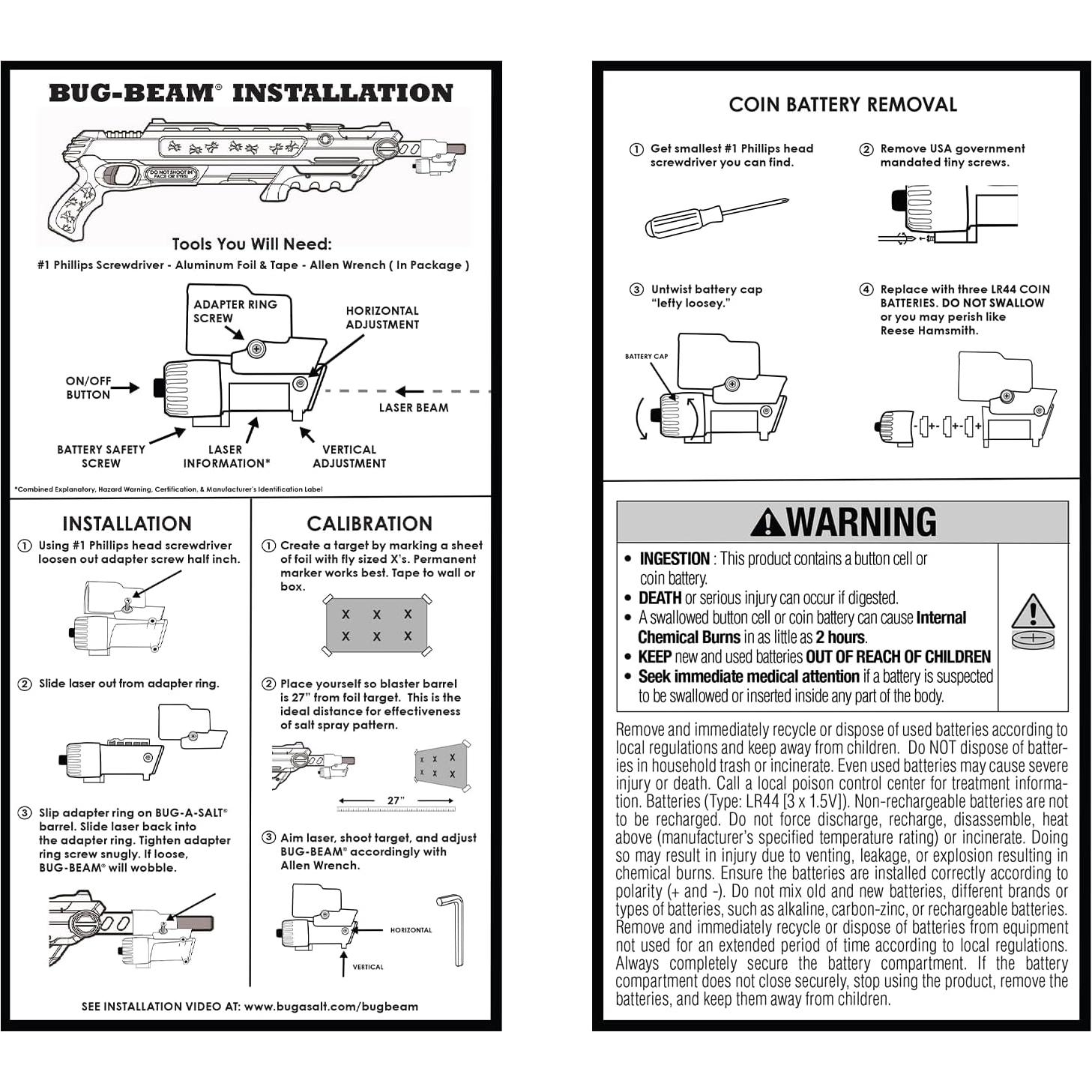 Rayo-Bicho Bug-A-Salt - Caza Moscas y Cucarachas