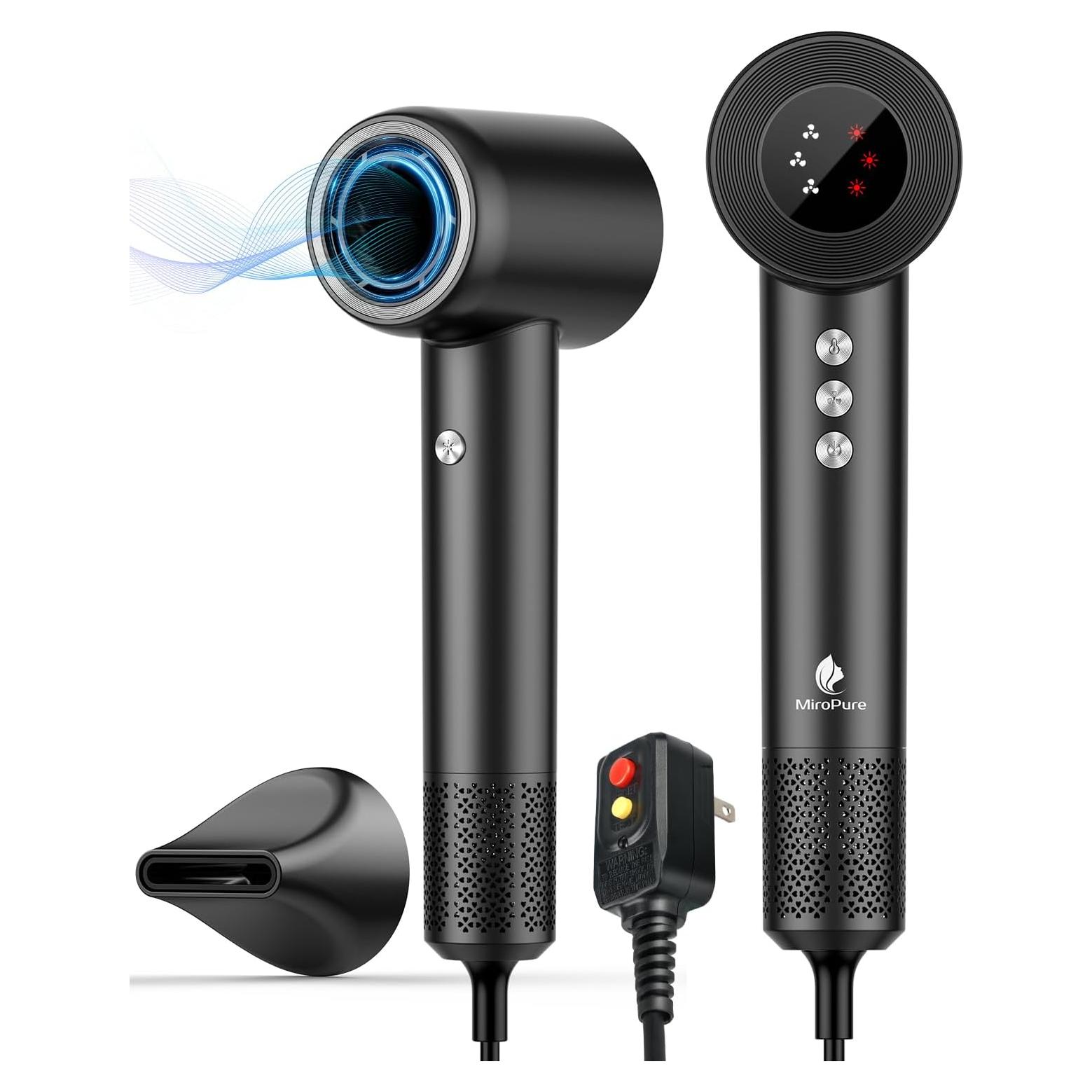 Secador de Pelo MiroPure TH009 Iónico 1500W 110,000 RPM