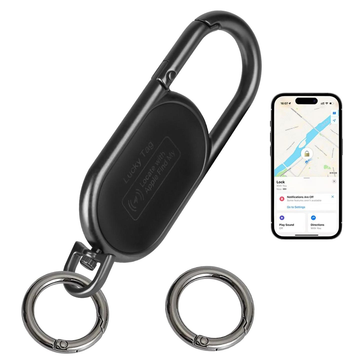 Rastreador GPS llavero Auiyod F-15 - Bluetooth, Negro